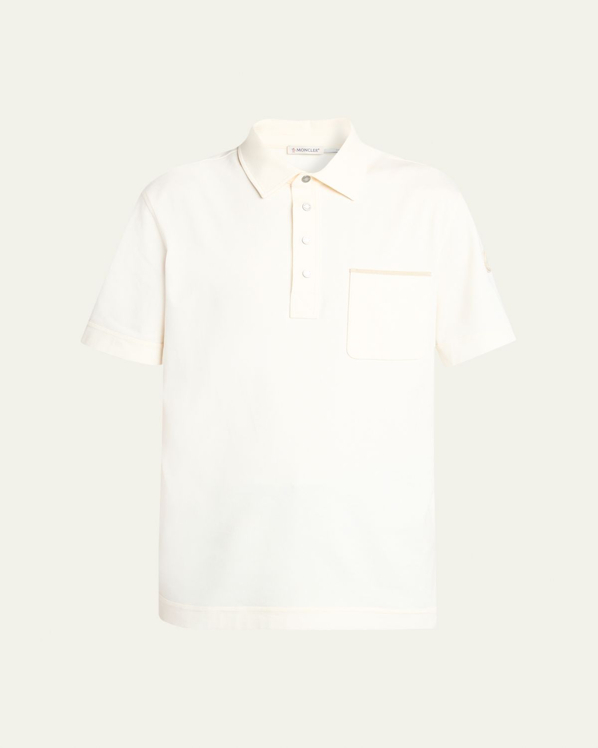 Moncler Men's Short-Sleeve Cotton Pique Polo Shirt