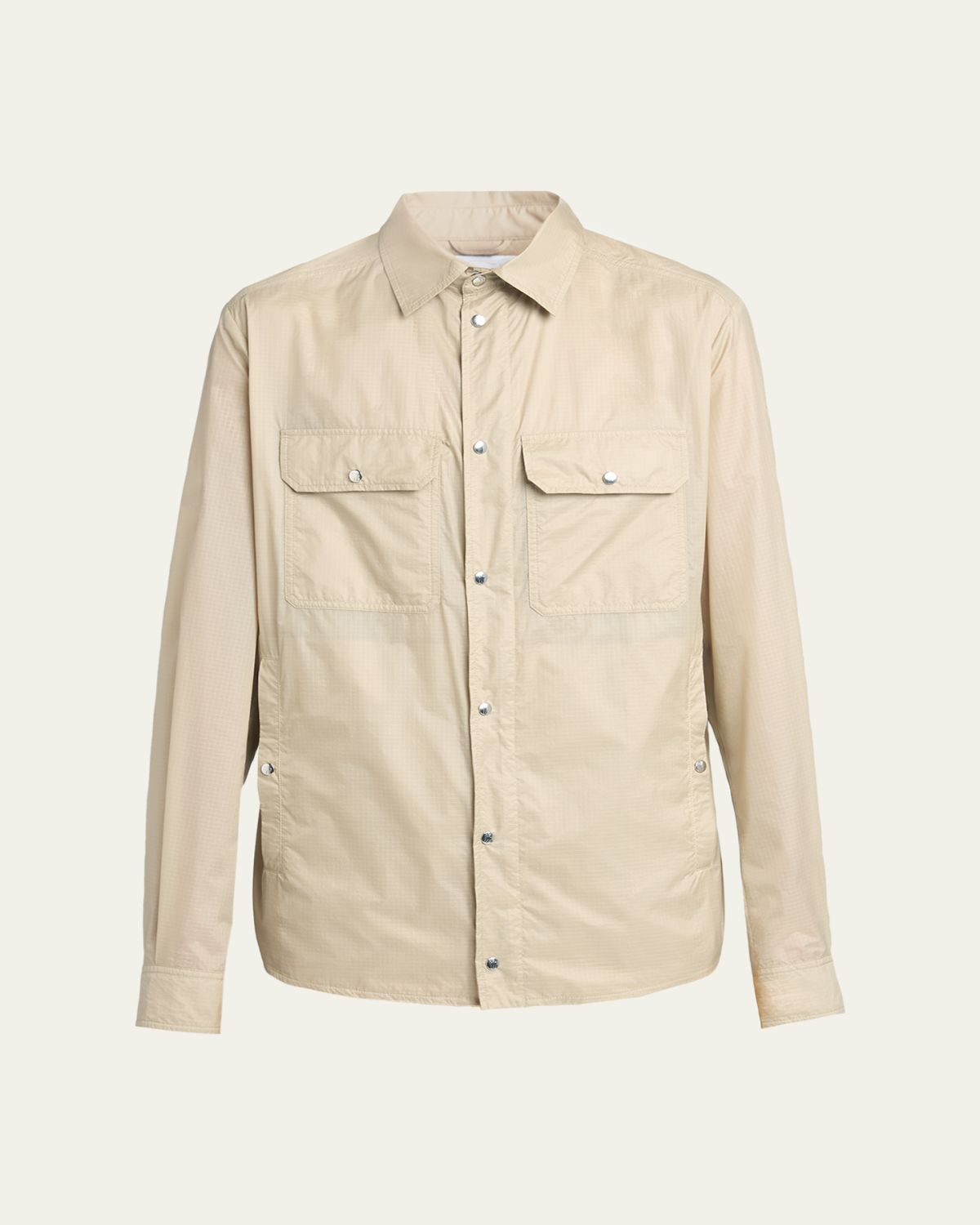 Moncler en 's Nylon Snap-Front Shirt Jacket