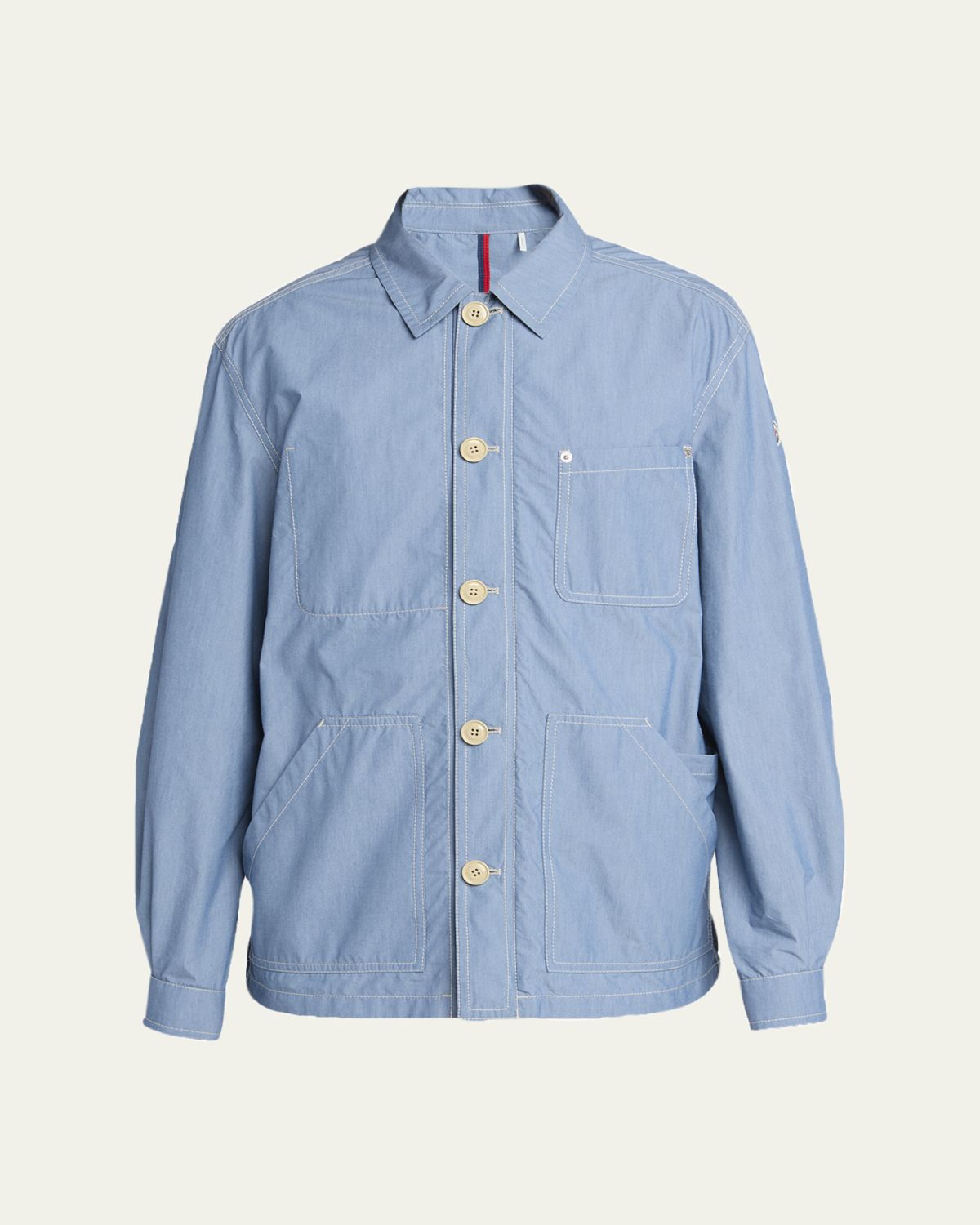 Moncler Men's Elorn Chambray Shirt Jacket