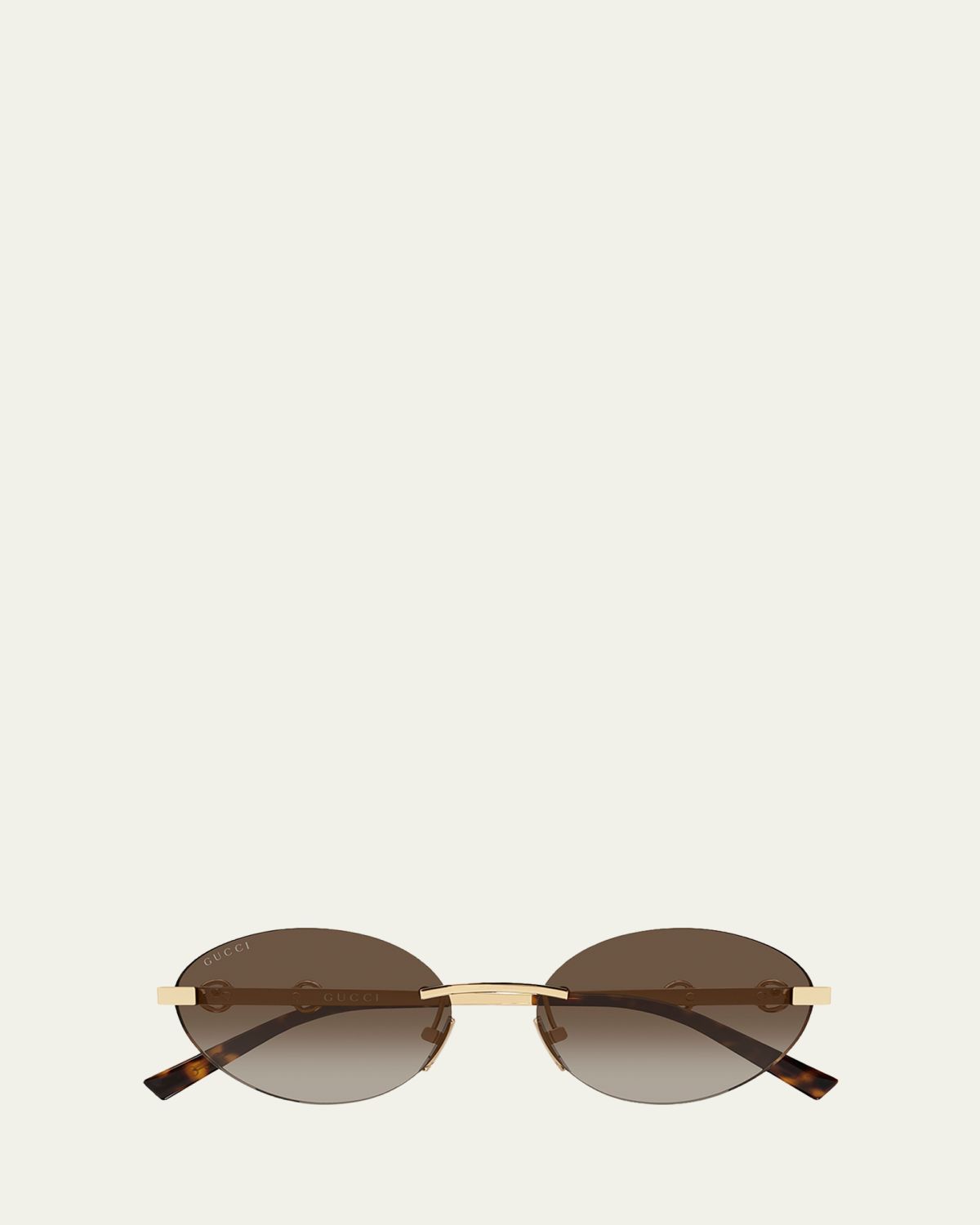Gucci 58mm Metal & Acetate Oval Sunglasses
