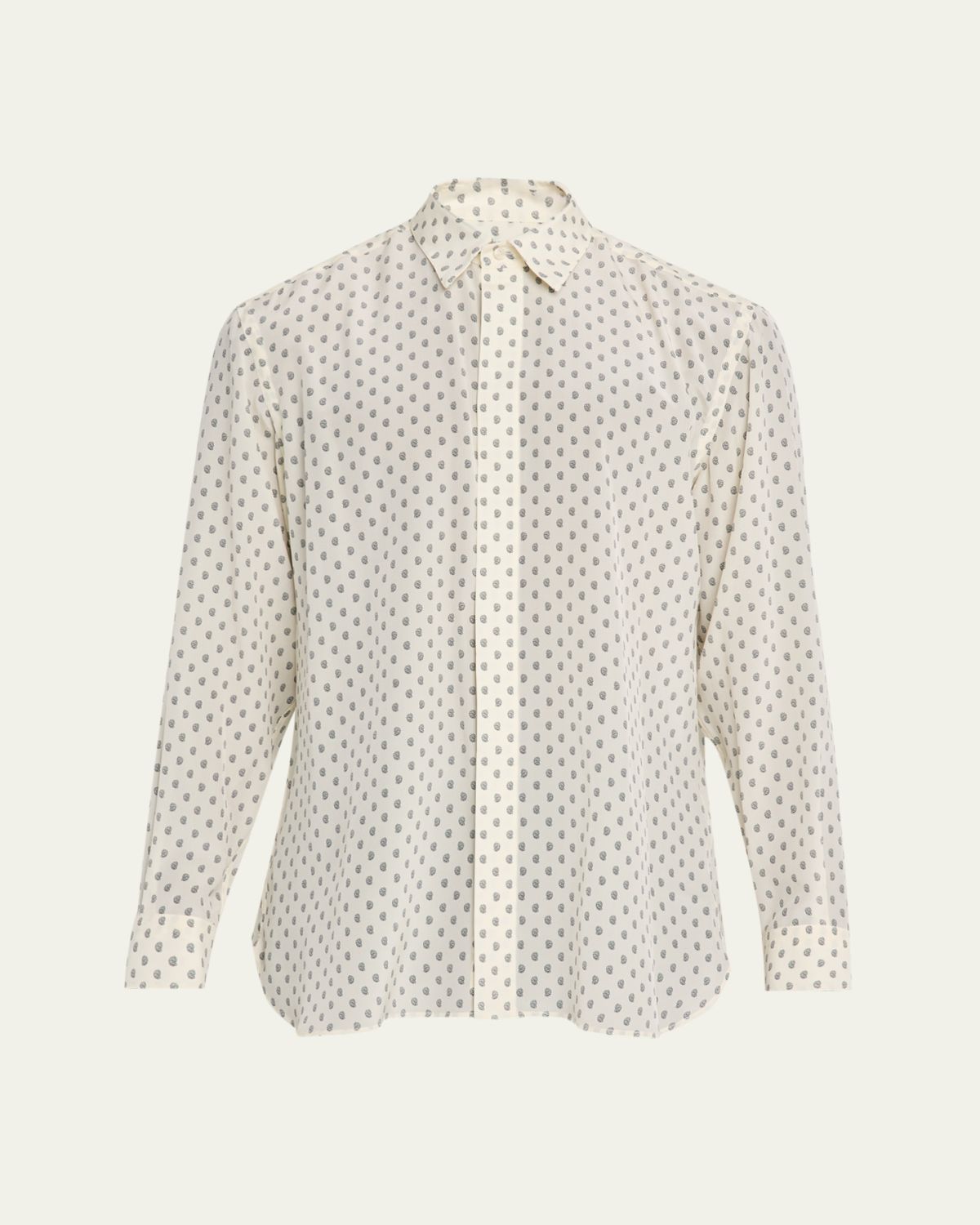 TOM FORD Men 's Crepe de Chine Silk Paisley Dress Shirt