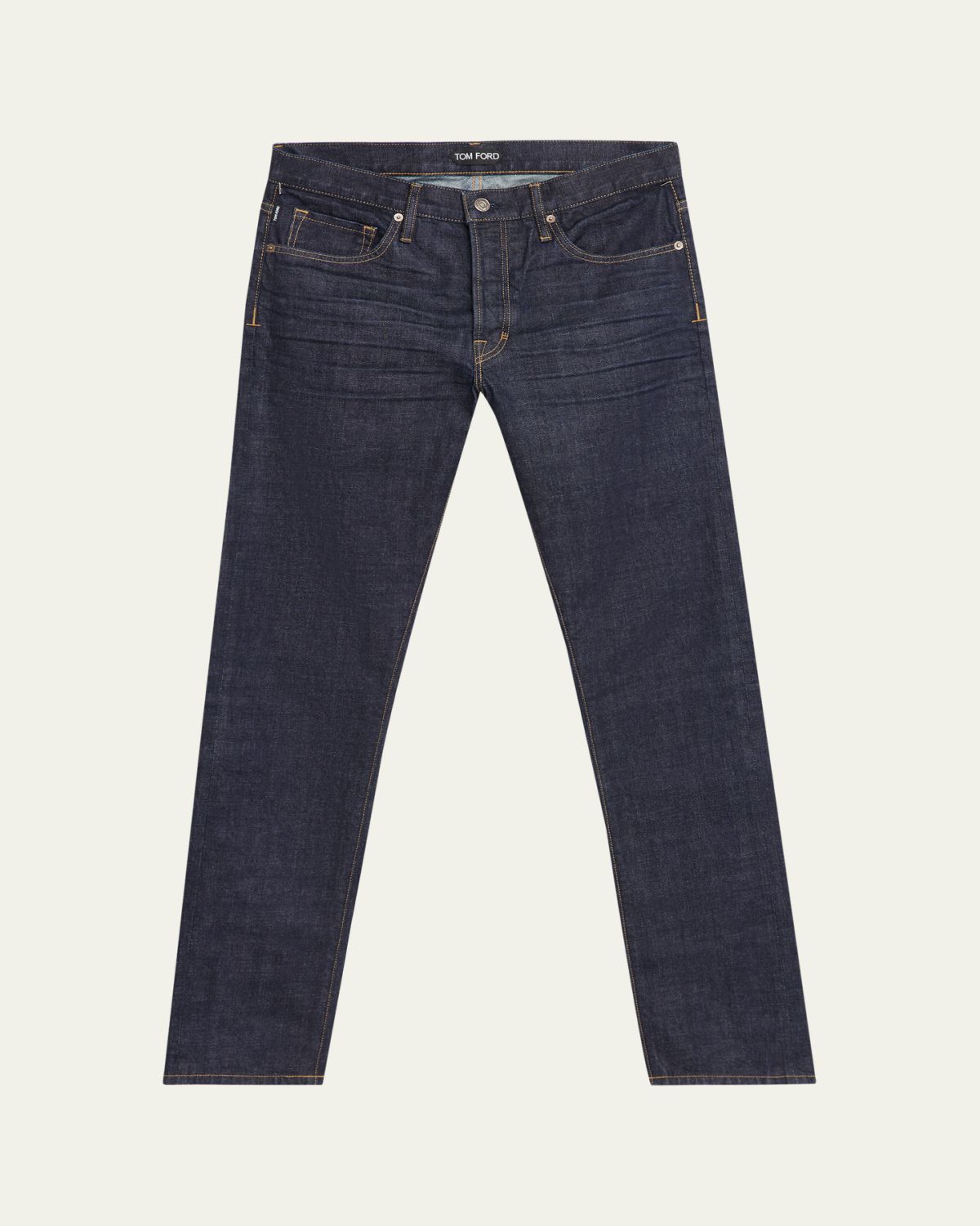 TOM FORD Men 's Washed Black Denim Slim Fit Jeans