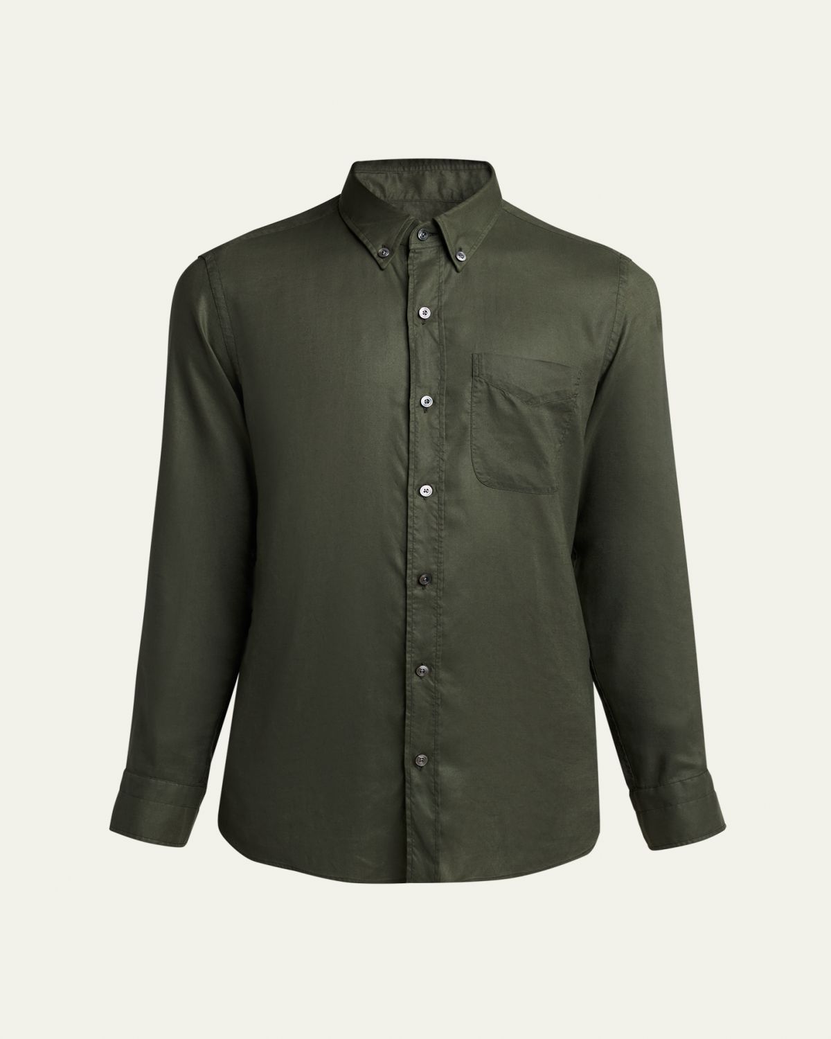 TOM FORD Men 's Slim-Fit Gabardine Button-Down Shirt