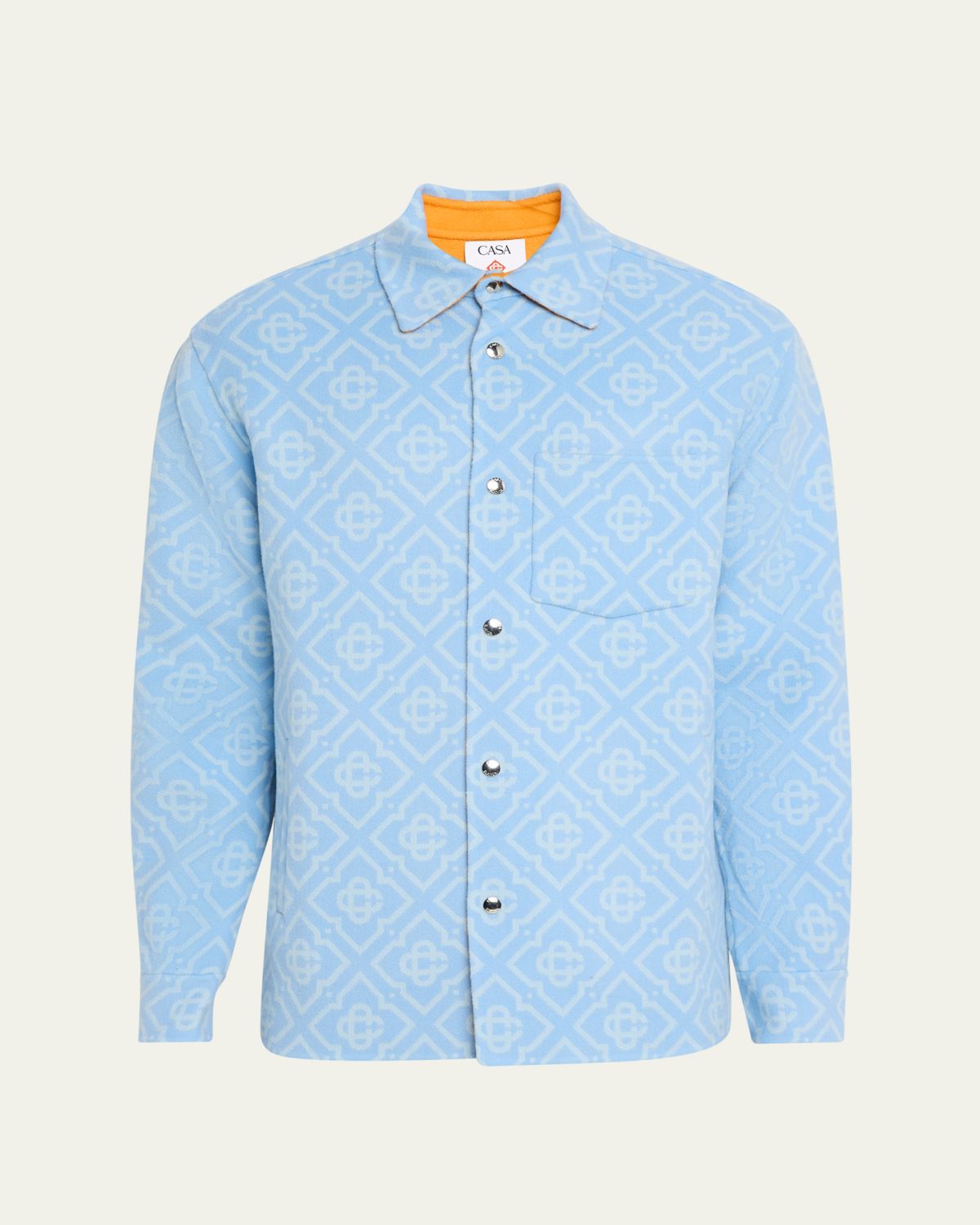 CASABLANCA Men's Wool Monogram Shirt Jacket