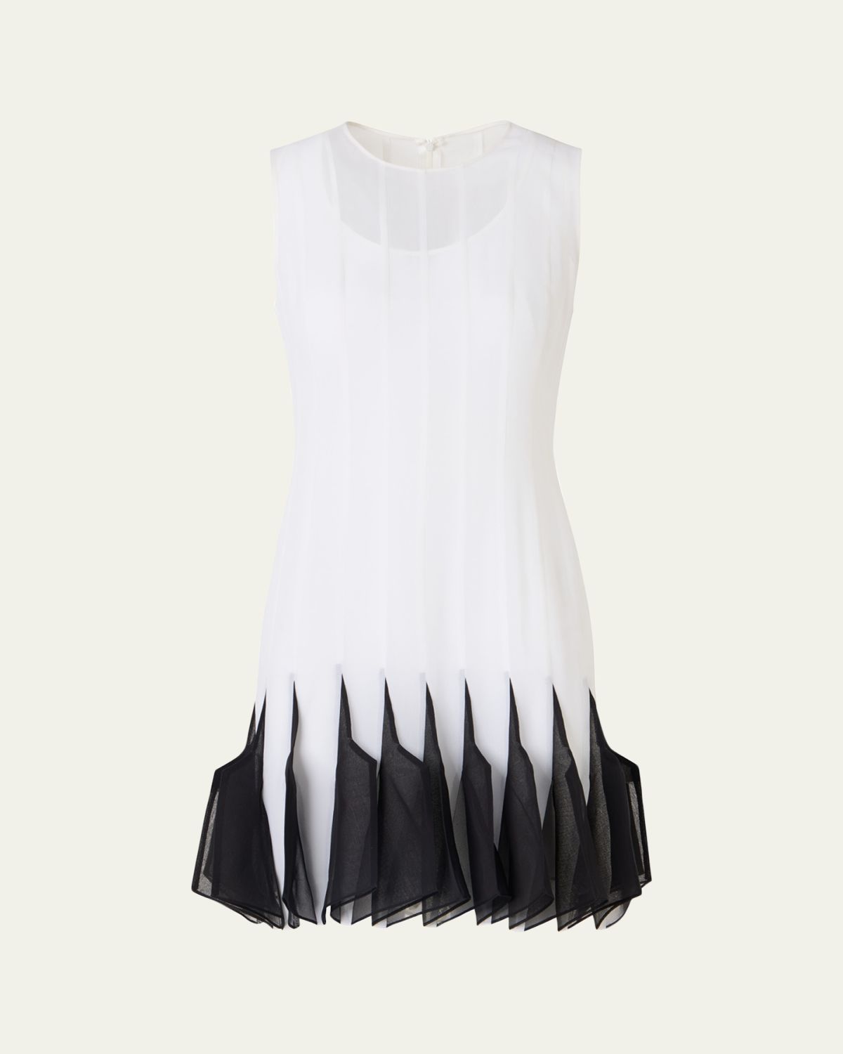 Akris Seamed Silk Organza Sleeveless Mini Dress