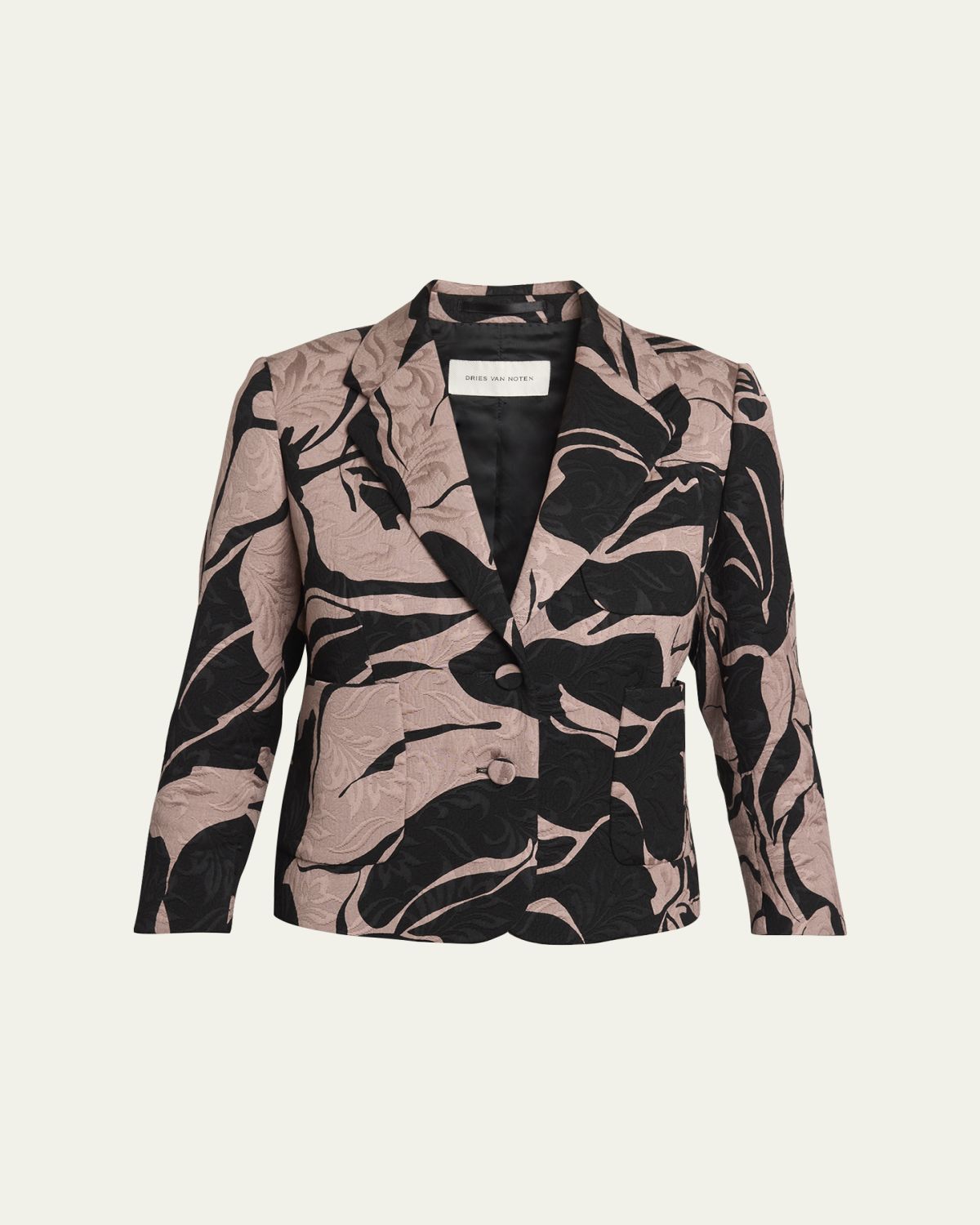 Dries Van Noten Bamis Floral Jacquard Single-Breasted Jacket