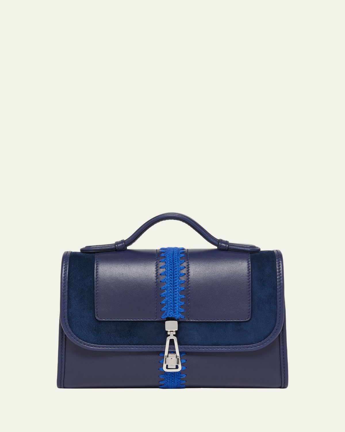 Gabriela Hearst Leonora Small Embroidered Leather Top-Handle Bag