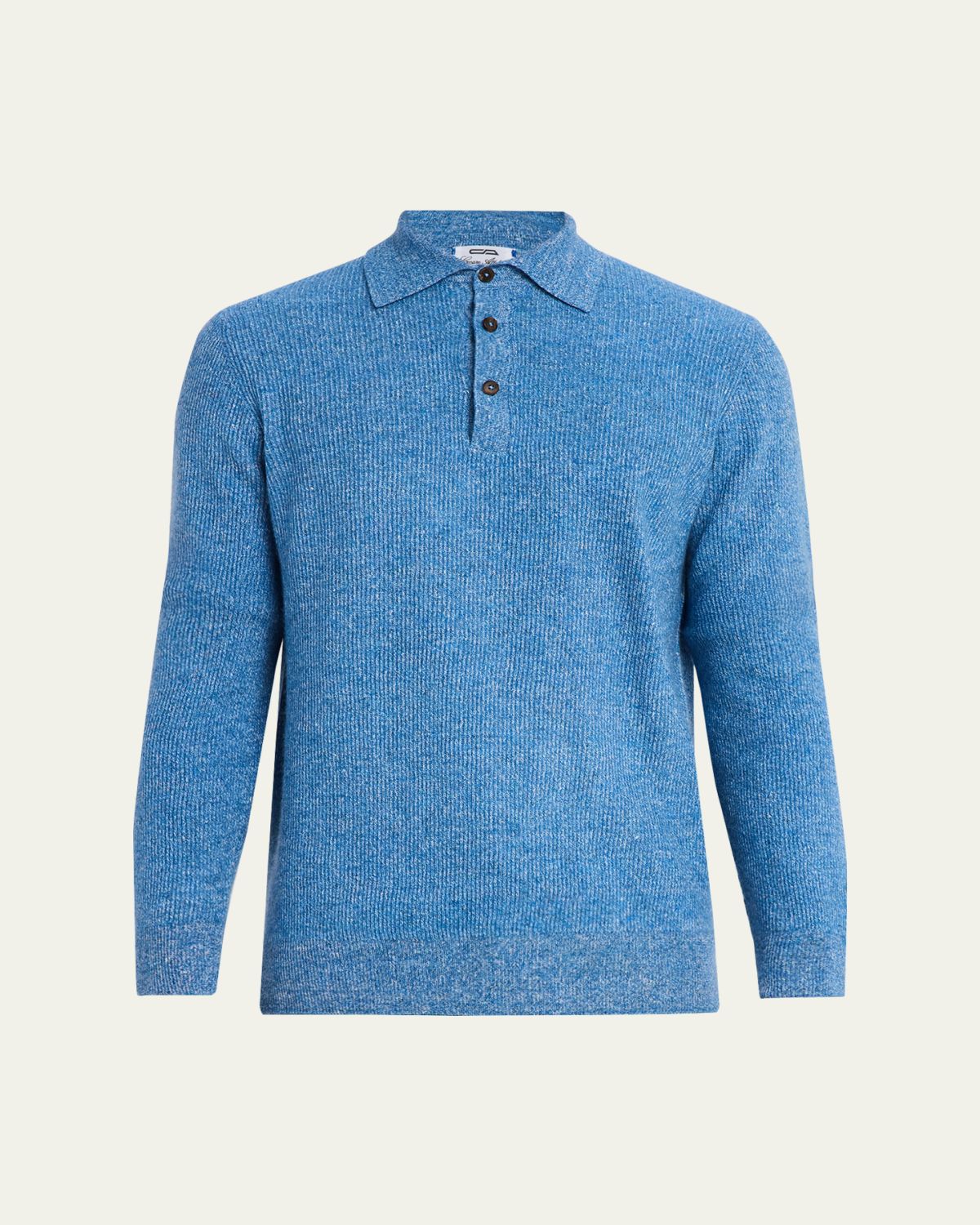 Cesare Attolini Men's Cashmere Rib Polo Sweater