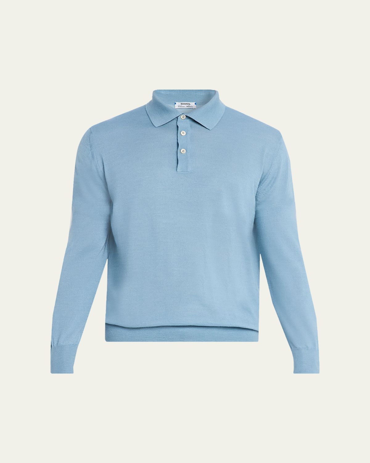 Cesare Attolini Men's Solid Cashmere Polo Sweater