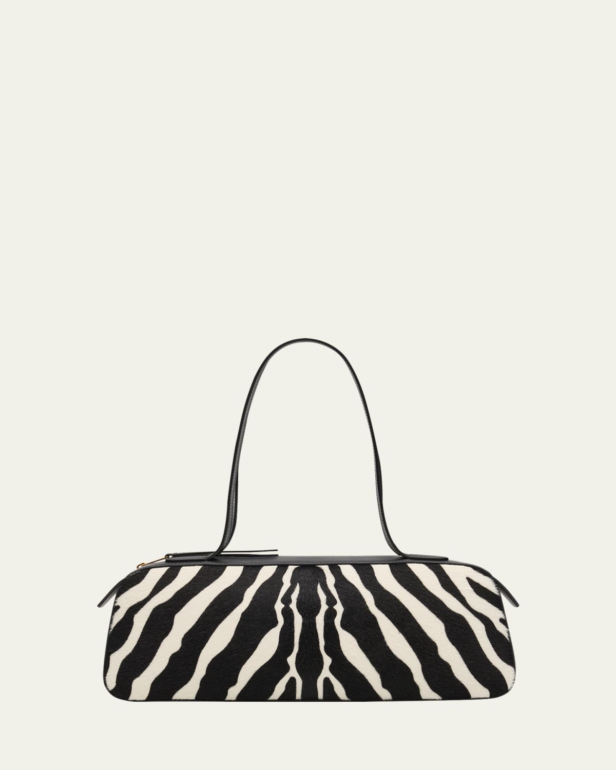 Khaite Simona Zebra-Print Calf Hair Shoulder Bag