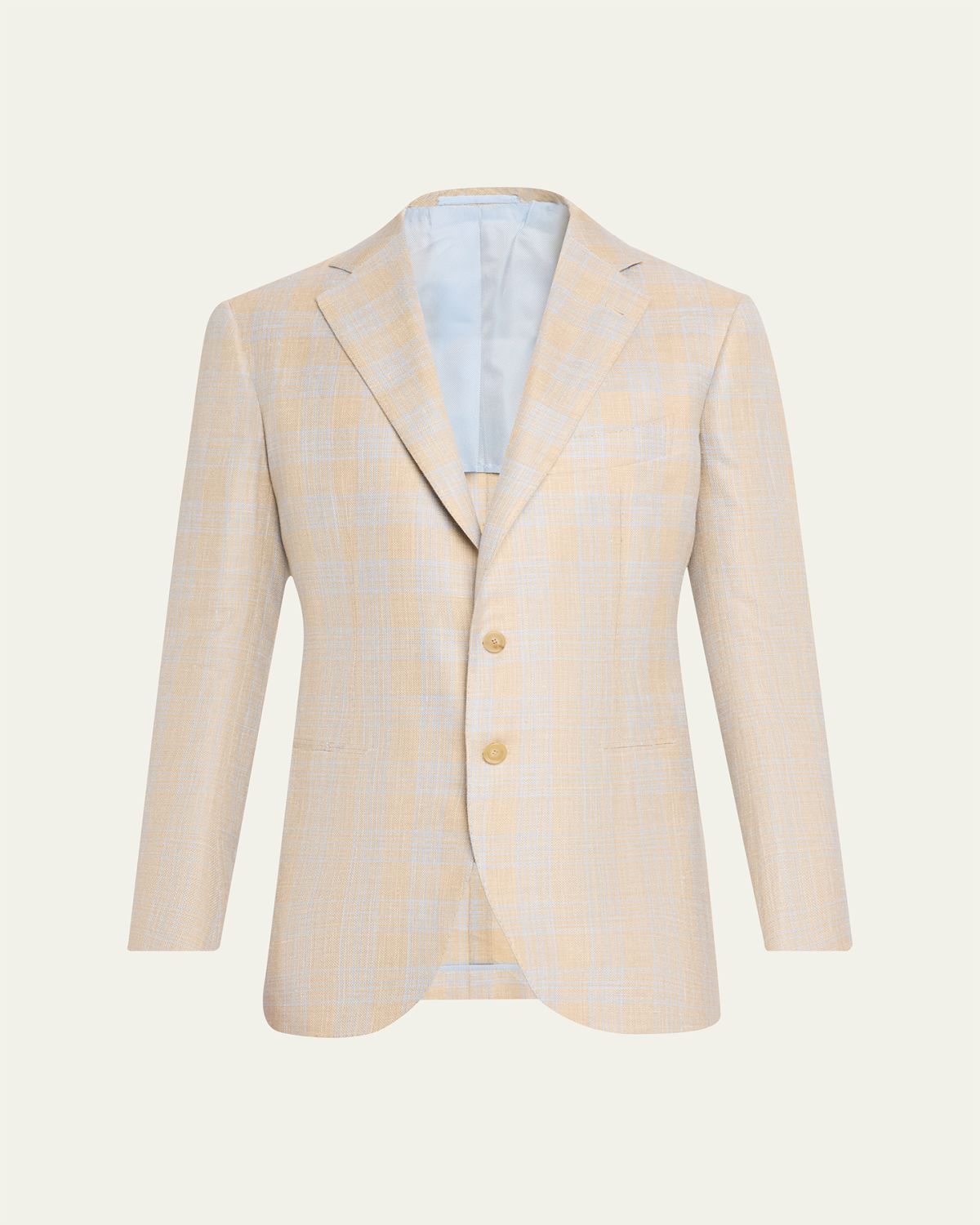 Cesare Attolini Men's Plaid Cashmere-Blend Sport Jacket | Thumbnail 6 Cesare Attolini Men's Plaid Cashmere-Blend Sport Jacket | Thumbnail 6