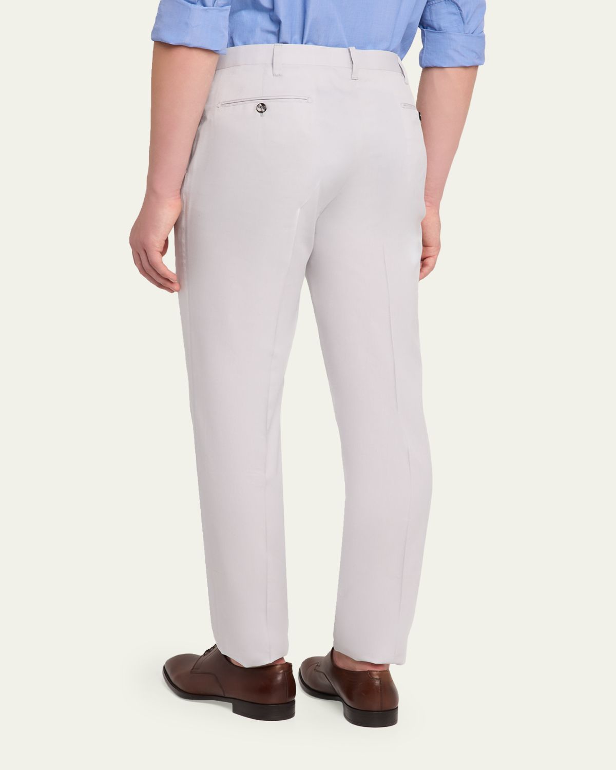 Cesare Attolini Men's Cotton-Wool Twill Pants | Thumbnail 3 Cesare Attolini Men's Cotton-Wool Twill Pants | Thumbnail 3