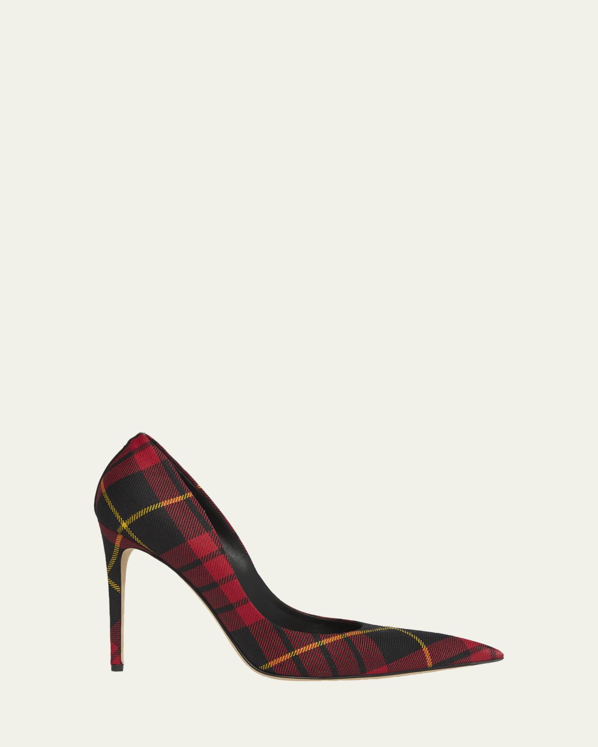 McQueen 105mm Tartan Plaid Pointed-Toe Pumps
