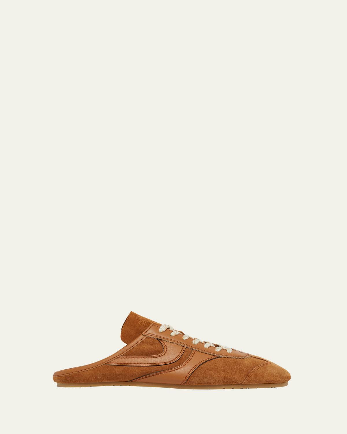 Dries Van Noten Men's Suede & Leather Sneaker-Style Slippers