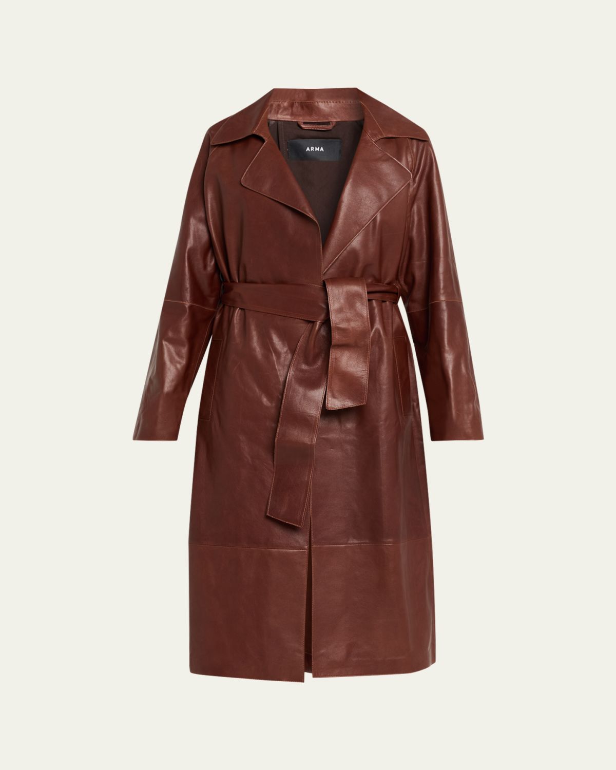 Arma Yava Wrap-Front Leather Coat | Thumbnail 6