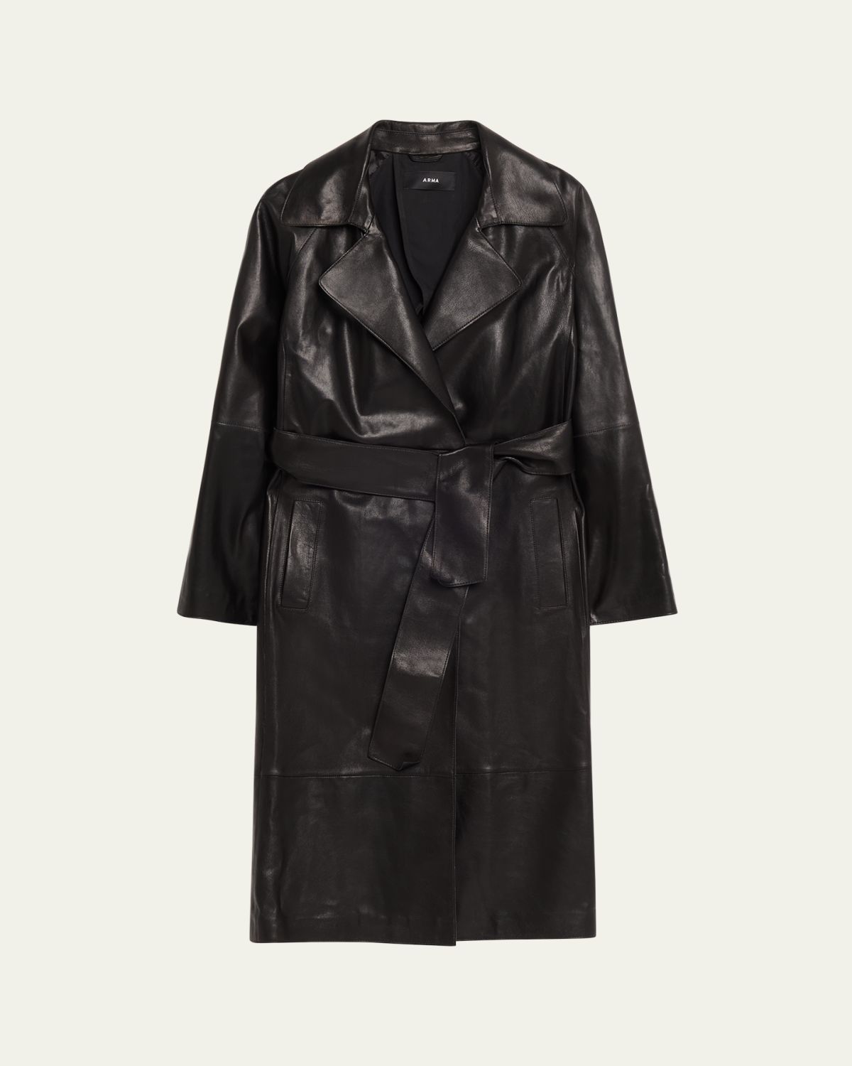 Arma Yava Wrap-Front Leather Coat | Thumbnail 6