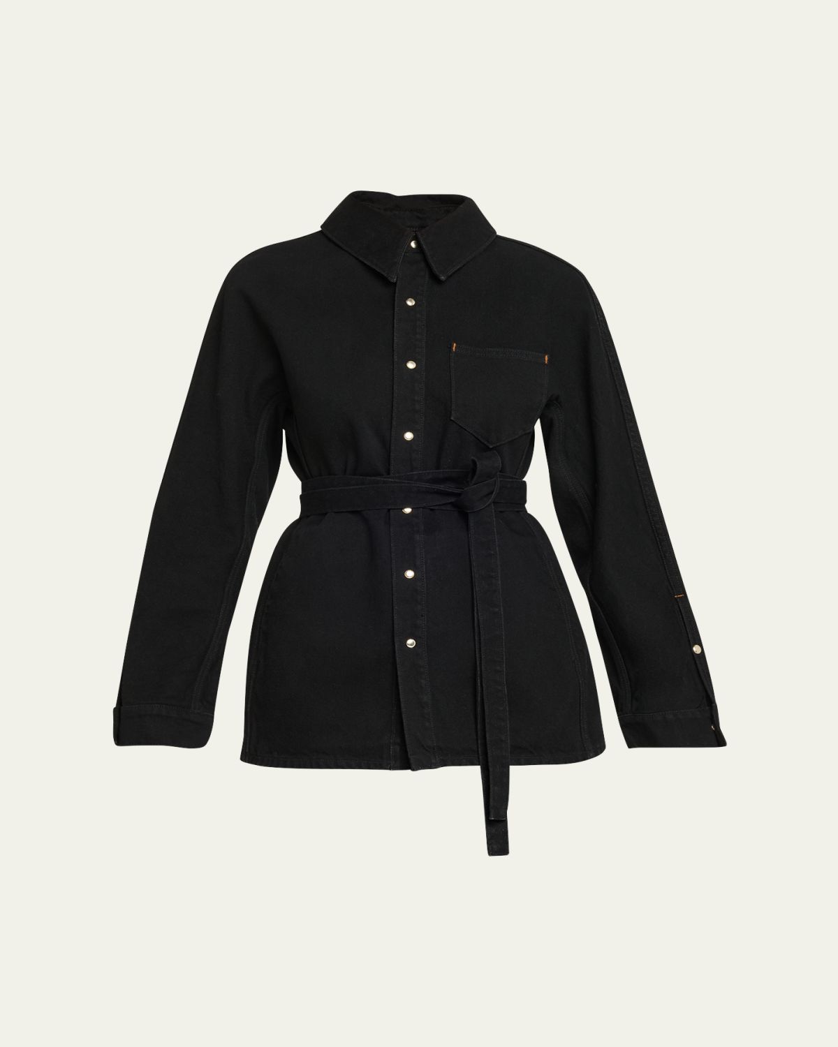 Ossou Denim Cinch Shirt Jacket