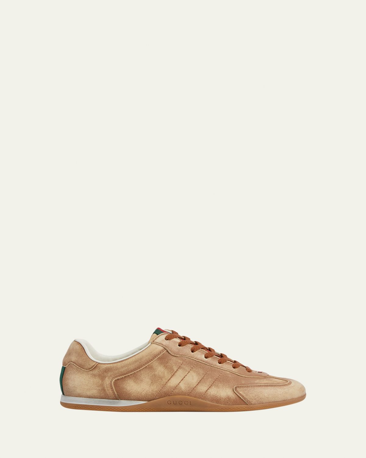 Gucci Men's Shift Washed-Effect Suede Low-Top Sneakers
