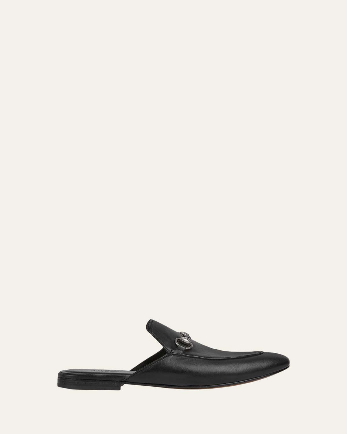 Gucci Men's Leather Horsebit Mules