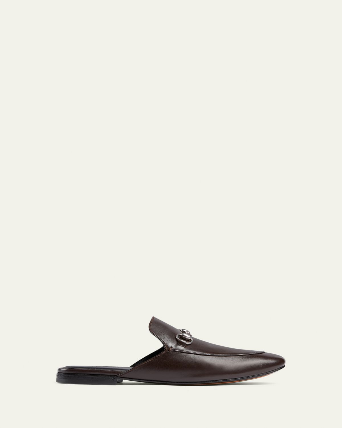 Gucci Men's Leather Horsebit Mules
