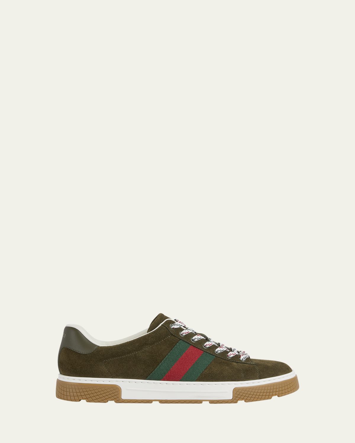 Gucci Men's Ace Suede Low-Top Sneakers