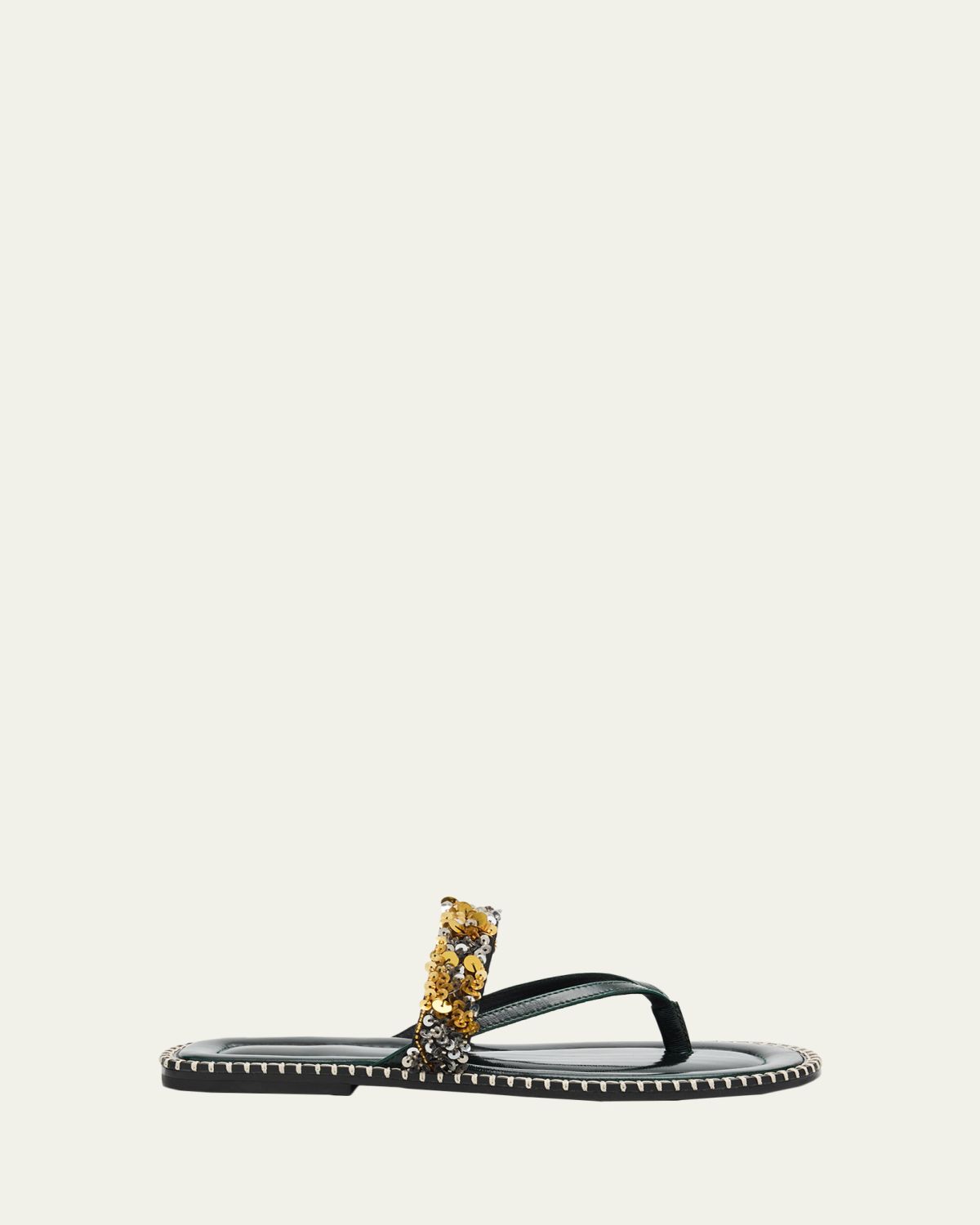 Dries Van Noten Sequined Leather Thong Sandals | Thumbnail 6 Dries Van Noten Sequined Leather Thong Sandals | Thumbnail 6
