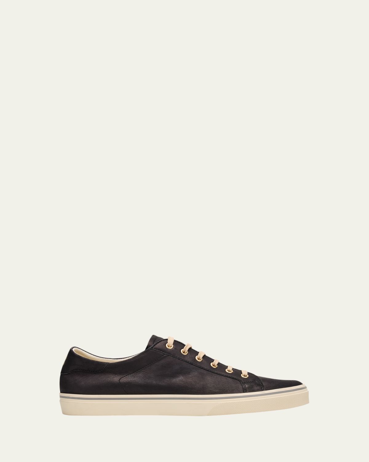 Brunello Cucinelli Men 's Leather Foiled Logo Low-Top Sneakers