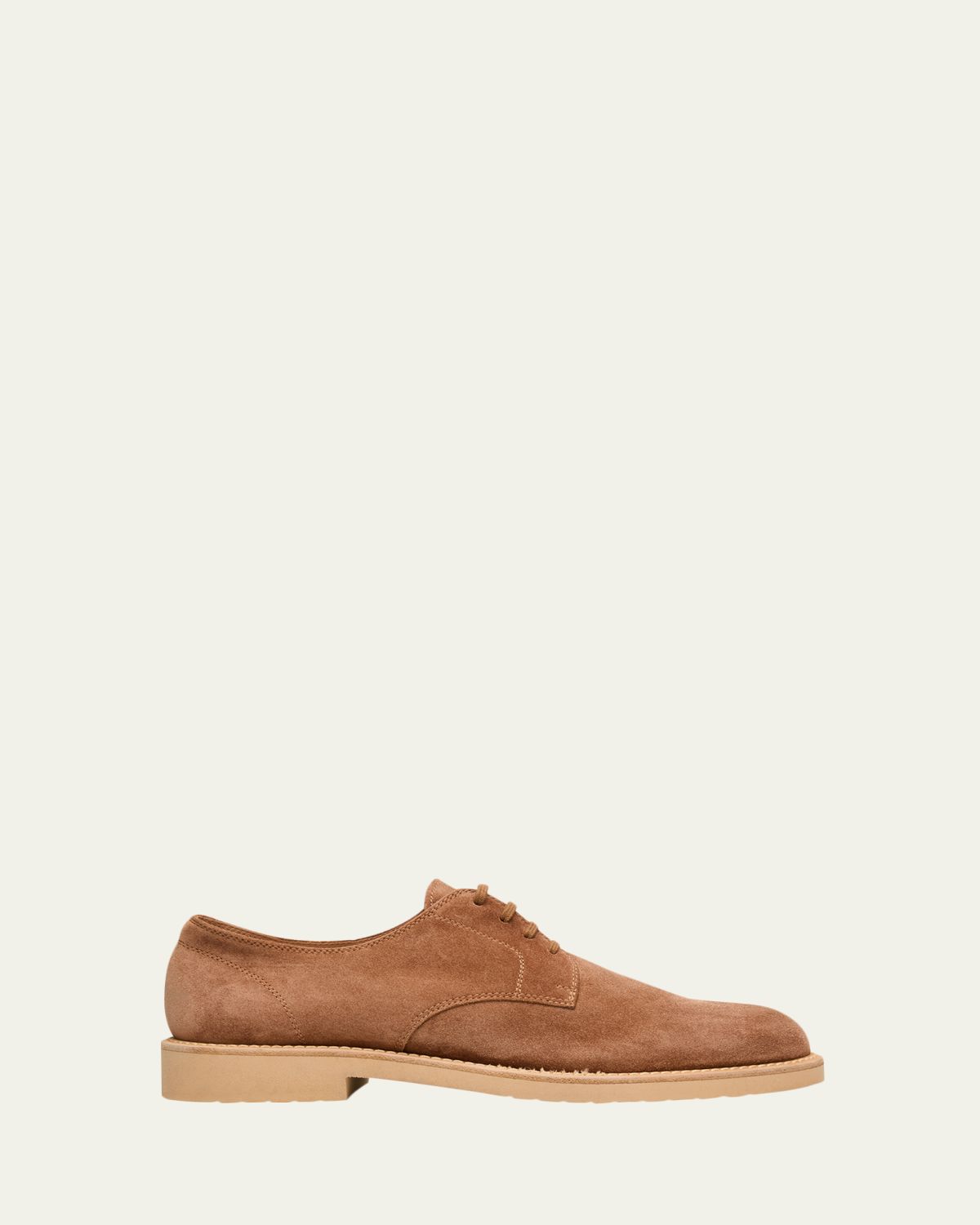 Brunello Cucinelli Men's Suede Tonal-Sole Derby Shoes