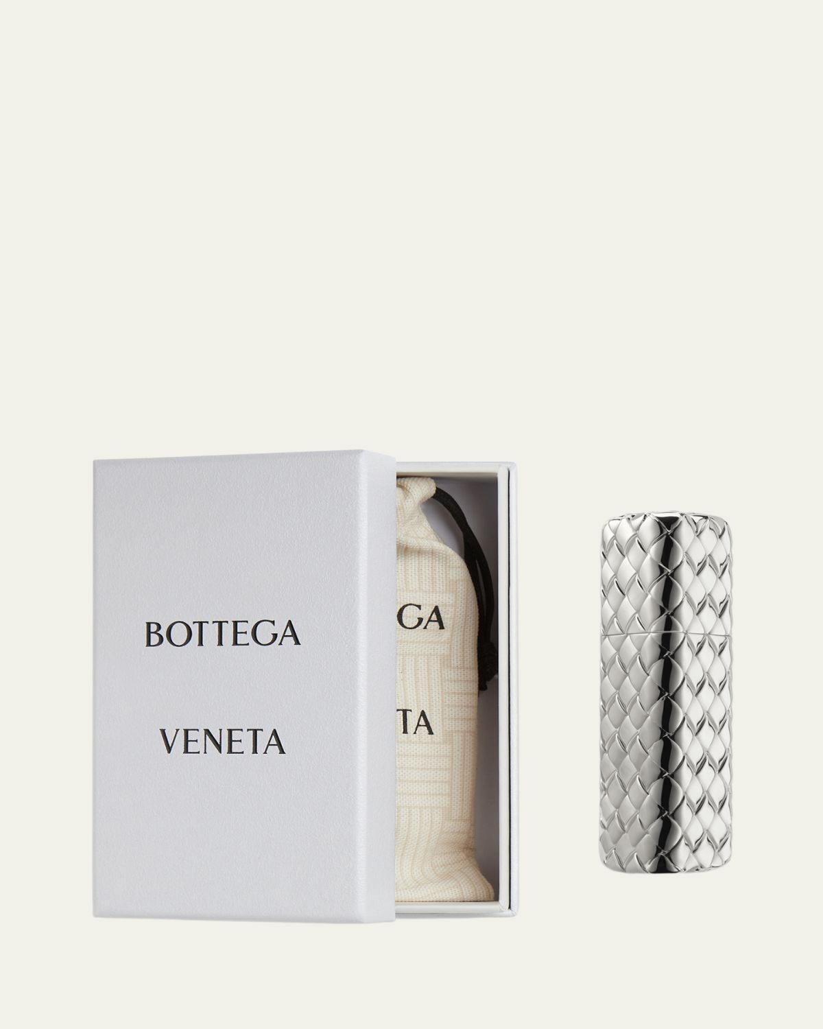 Bottega Veneta Silver Travel Fragrance Case