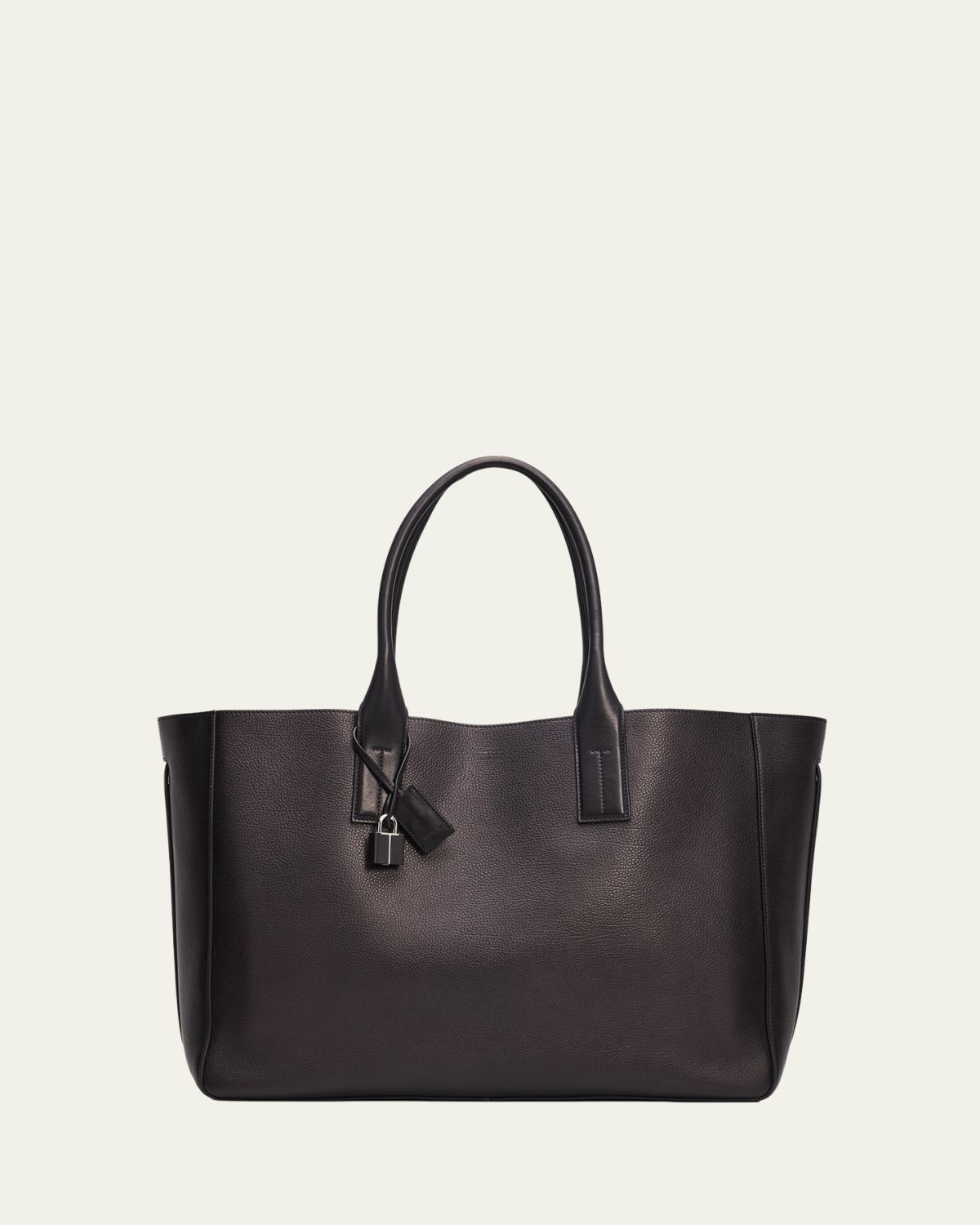 TOM FORD Men 's T-Line Grained Leather East-West Tote Bag