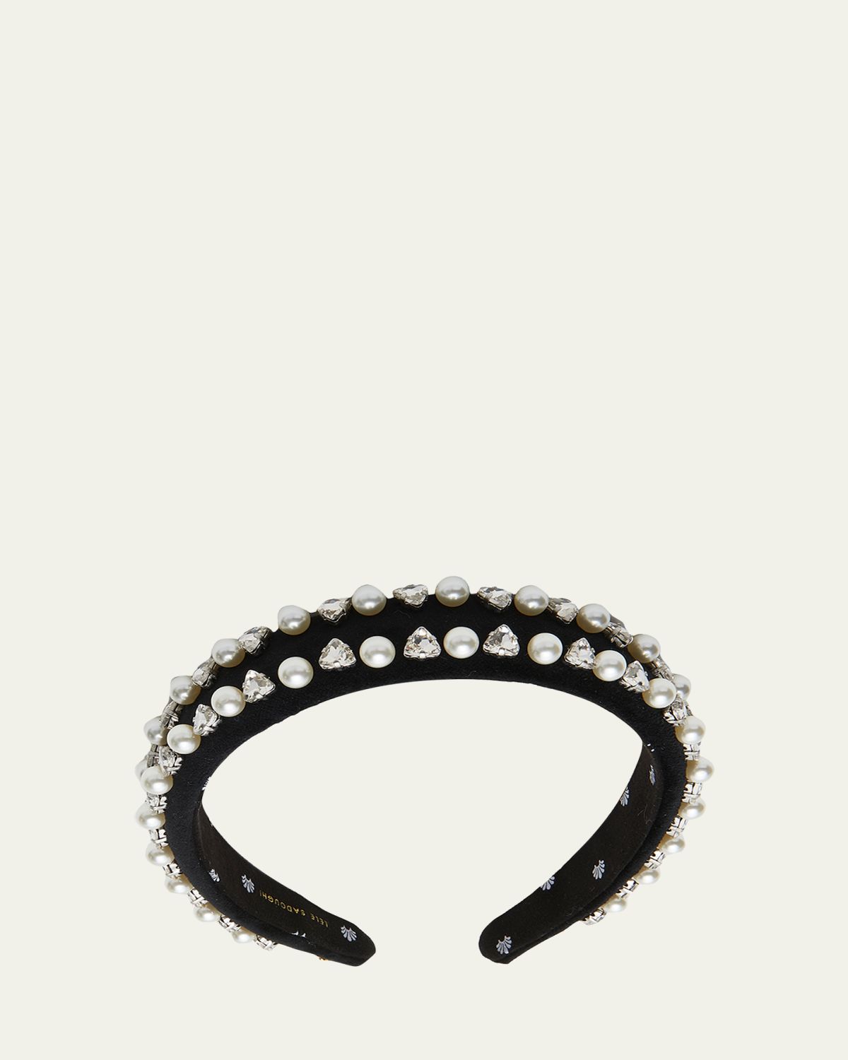Lele Sadoughi Charlotte Geo Crystal & Faux Pearl Headband | Thumbnail 4 Lele Sadoughi Charlotte Geo Crystal & Faux Pearl Headband | Thumbnail 4