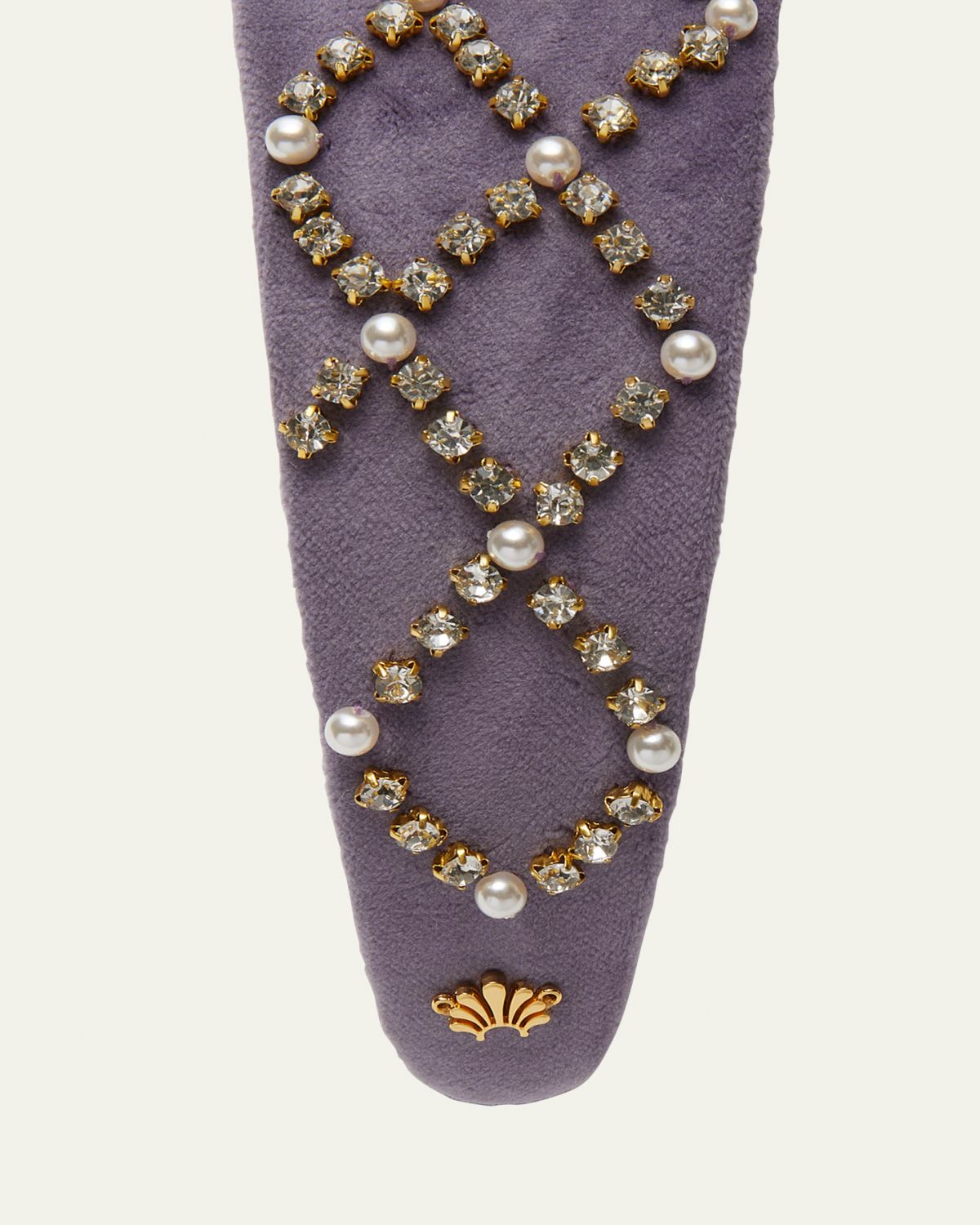 Lele Sadoughi Brigitte Embellished Velvet Headband | Thumbnail 3
