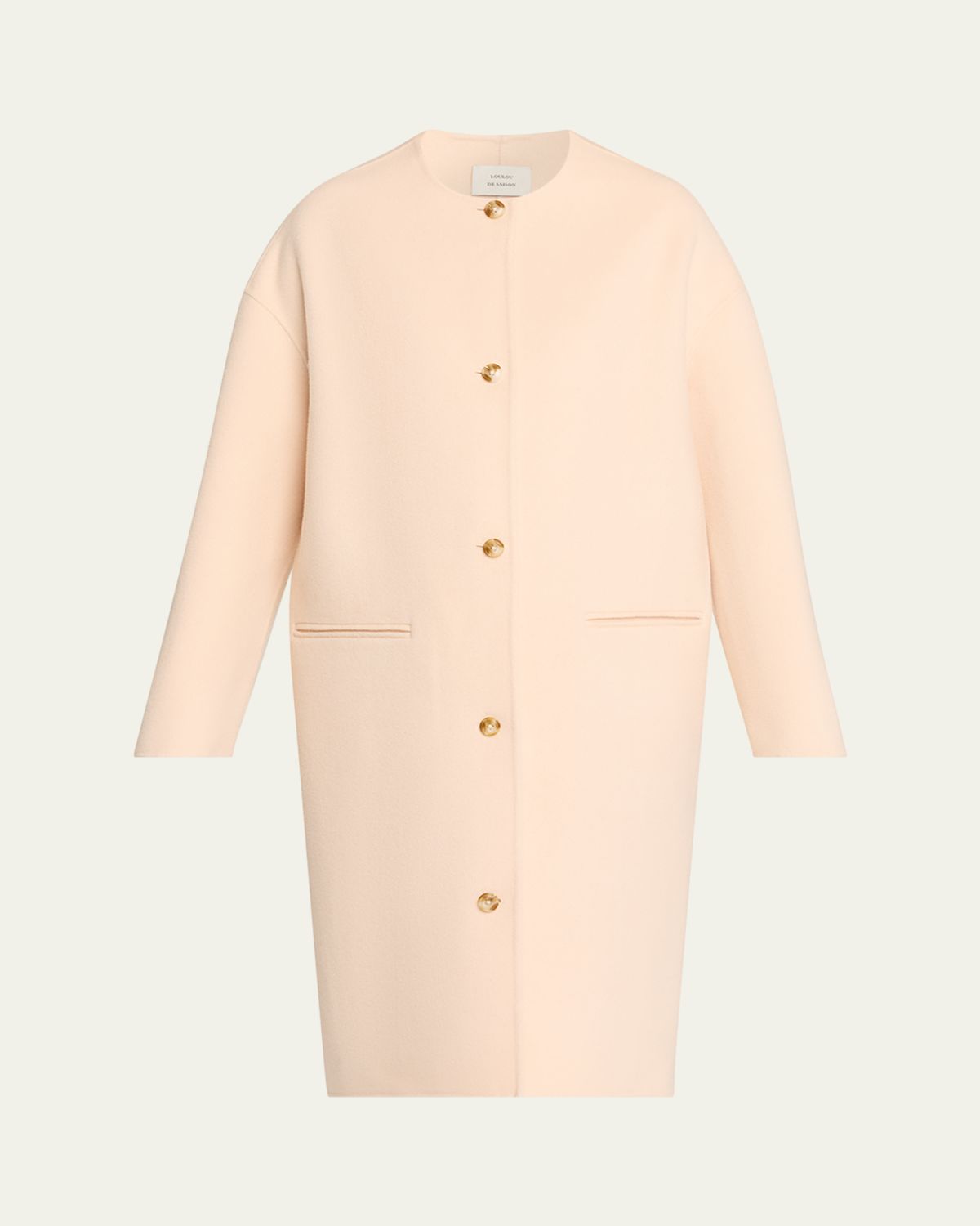 Loulou De Saison Kerry Single-Breasted Wool-Cashmere Oval Coat