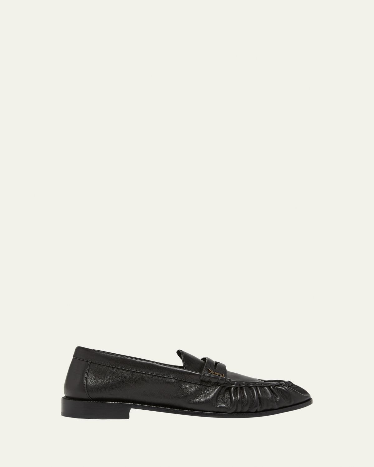 Saint Laurent Men's Le Loafer Creased Leather Mules | Thumbnail 6 Saint Laurent Men's Le Loafer Creased Leather Mules | Thumbnail 6