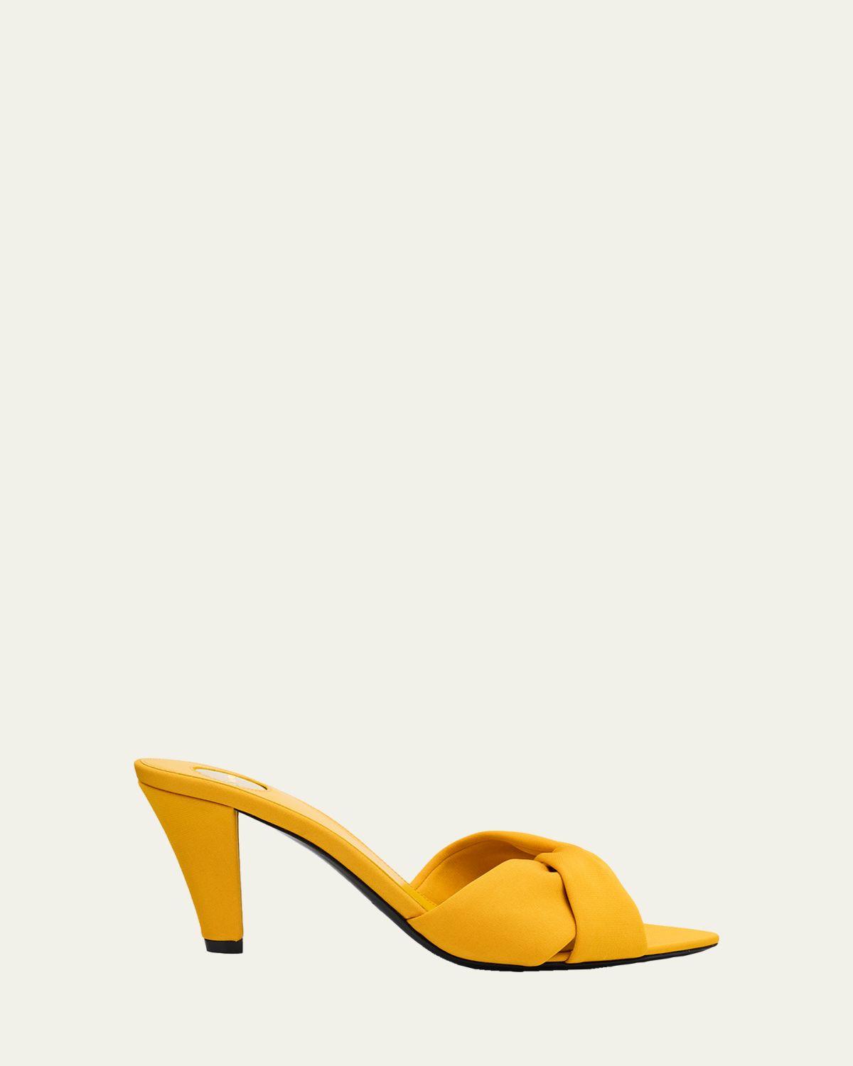 Saint Laurent 75mm Franciane Satin Mule Sandals