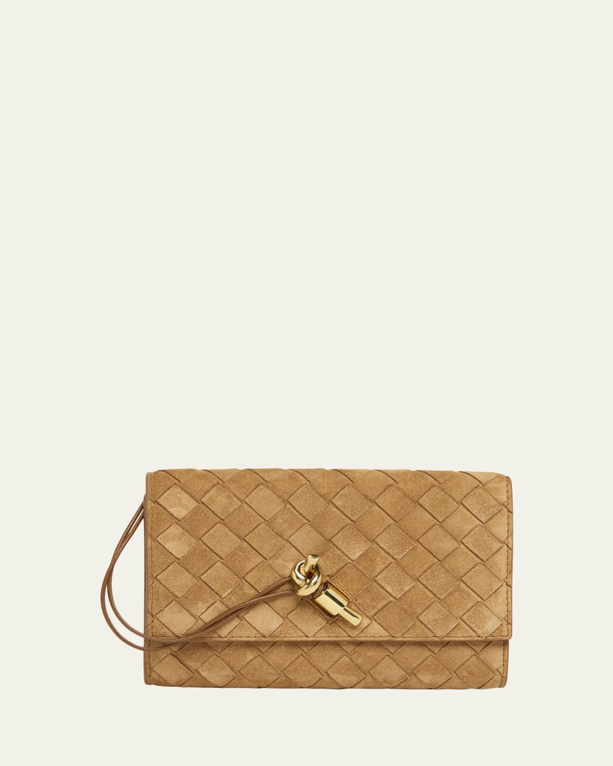 Bottega Veneta Andiamo Suede Clutch Bag
