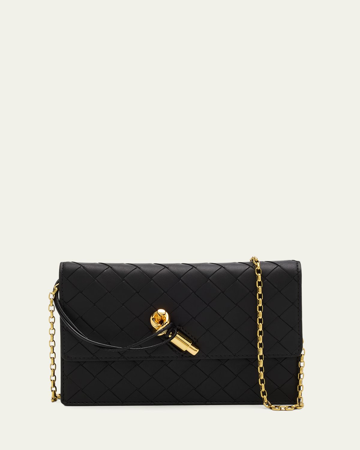 Bottega Veneta Andiamo Leather Chain Pouch Bag