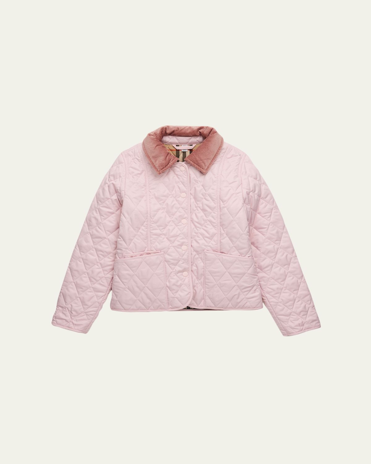 Burberry Kid 's Quilted Barn Jacket, Size 3-14