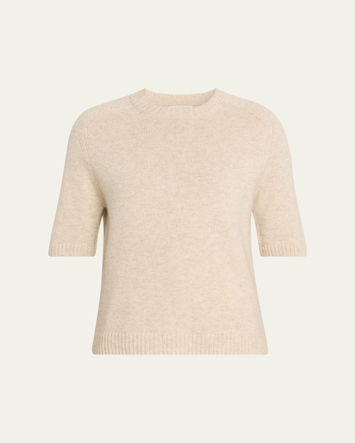 Loulou De Saison Dara Short-Sleeve Cashmere Sweater
