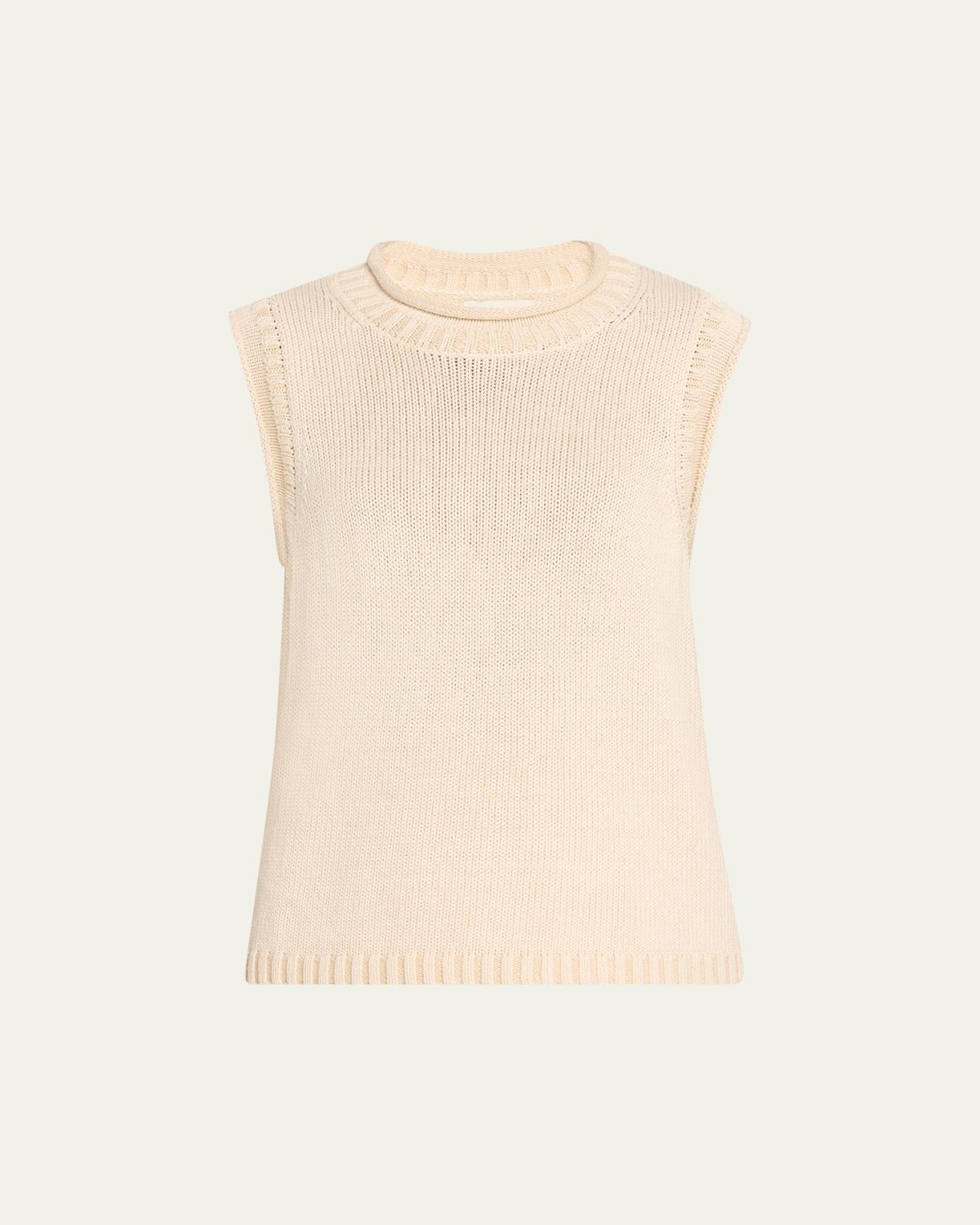 Loulou De Saison Effy Roll-Neck Boxy Sweater Vest