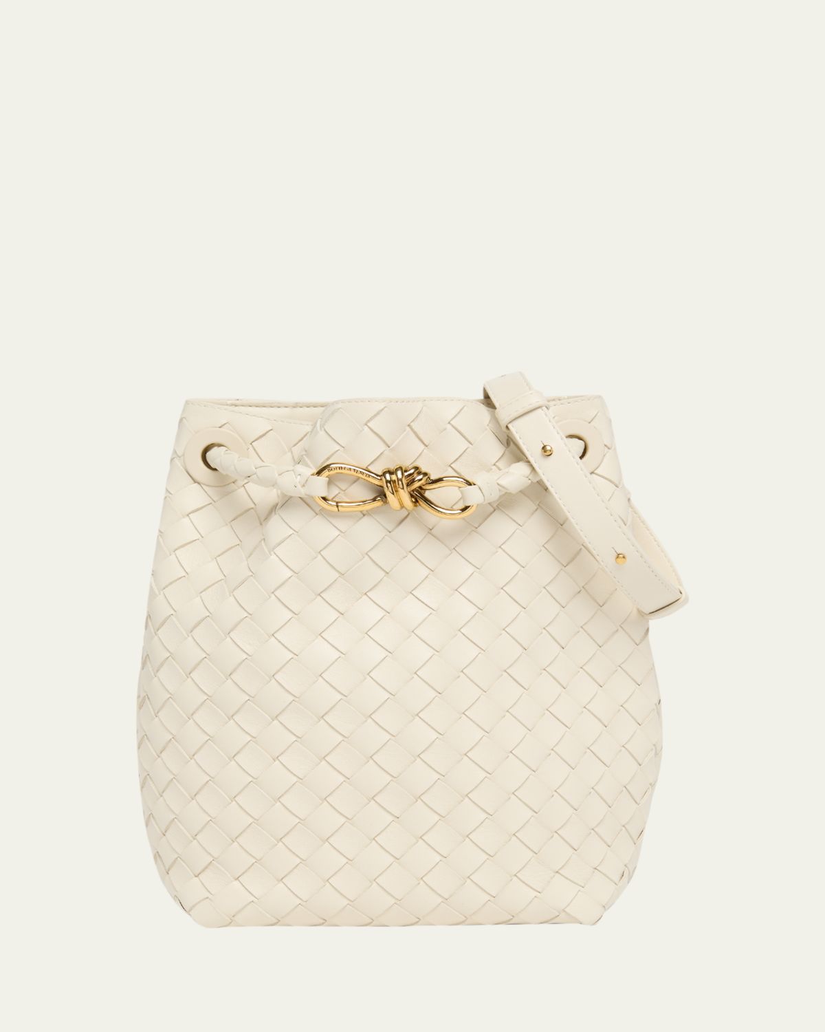 Bottega Veneta Nappa Leather Crossbody Bucket Bag