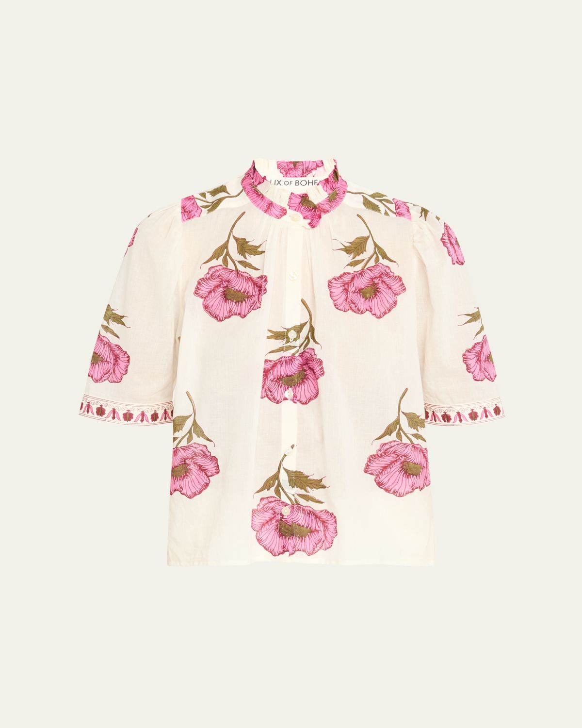 Alix of Bohemia Winn Fuchsia Poppy Blouse