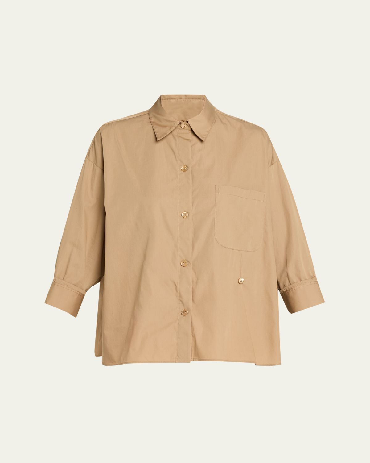 TWP New Earl Compact oplin Button-Front Shirt
