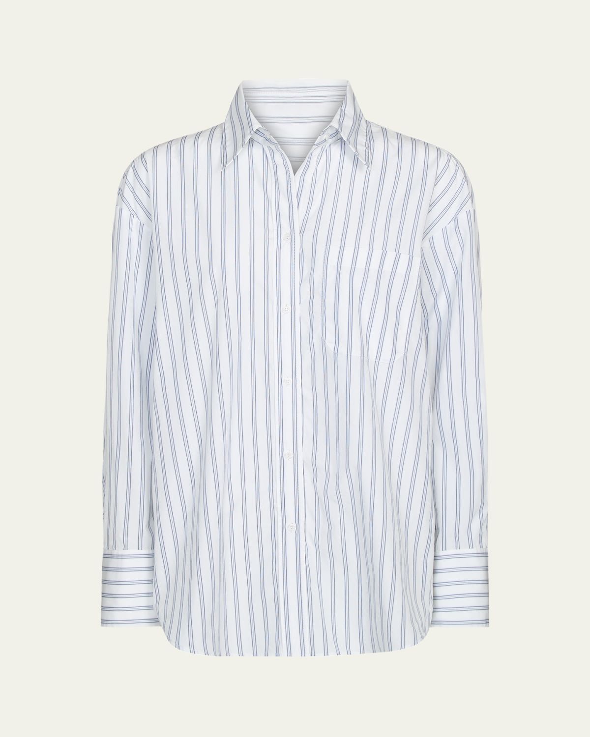 TWP Big Joe Striped Cotton Button-Front Shirt