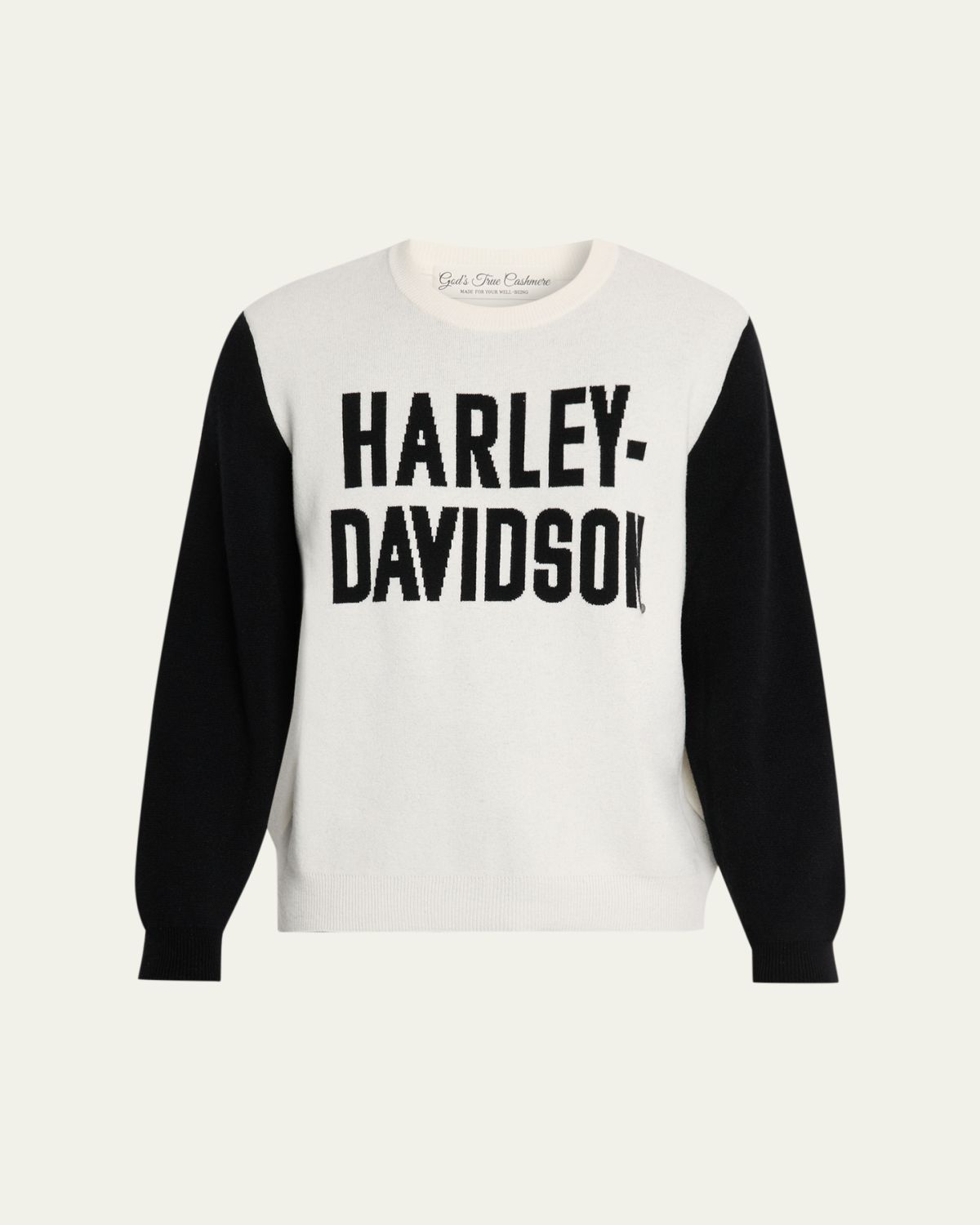 God's True Cashmere x Harley-Davidson Men's Milano Cashmere Logo Sweater