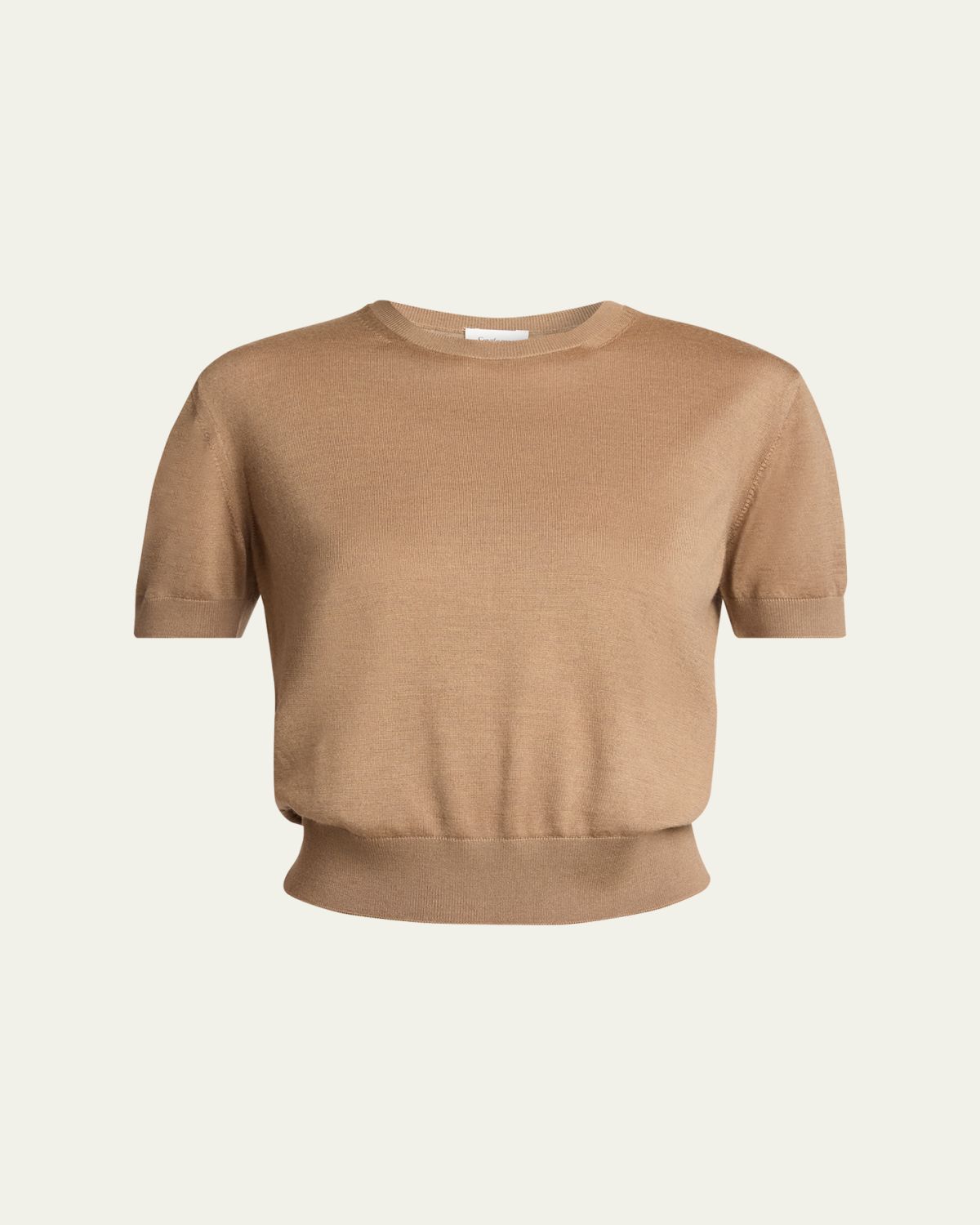 Saint Laurent Wool-Cashmere Short-Sleeve Top | Thumbnail 10 Saint Laurent Wool-Cashmere Short-Sleeve Top | Thumbnail 10