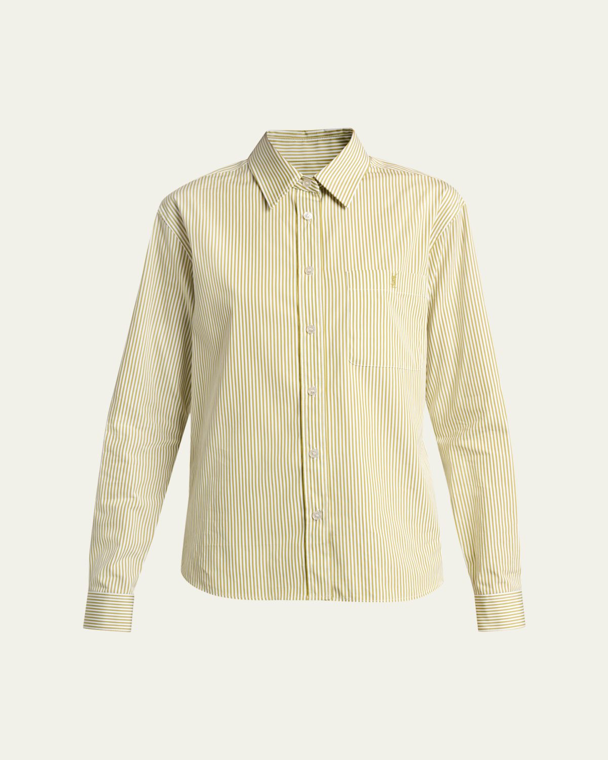 Saint Laurent Striped Cotton Poplin Button-Down Shirt