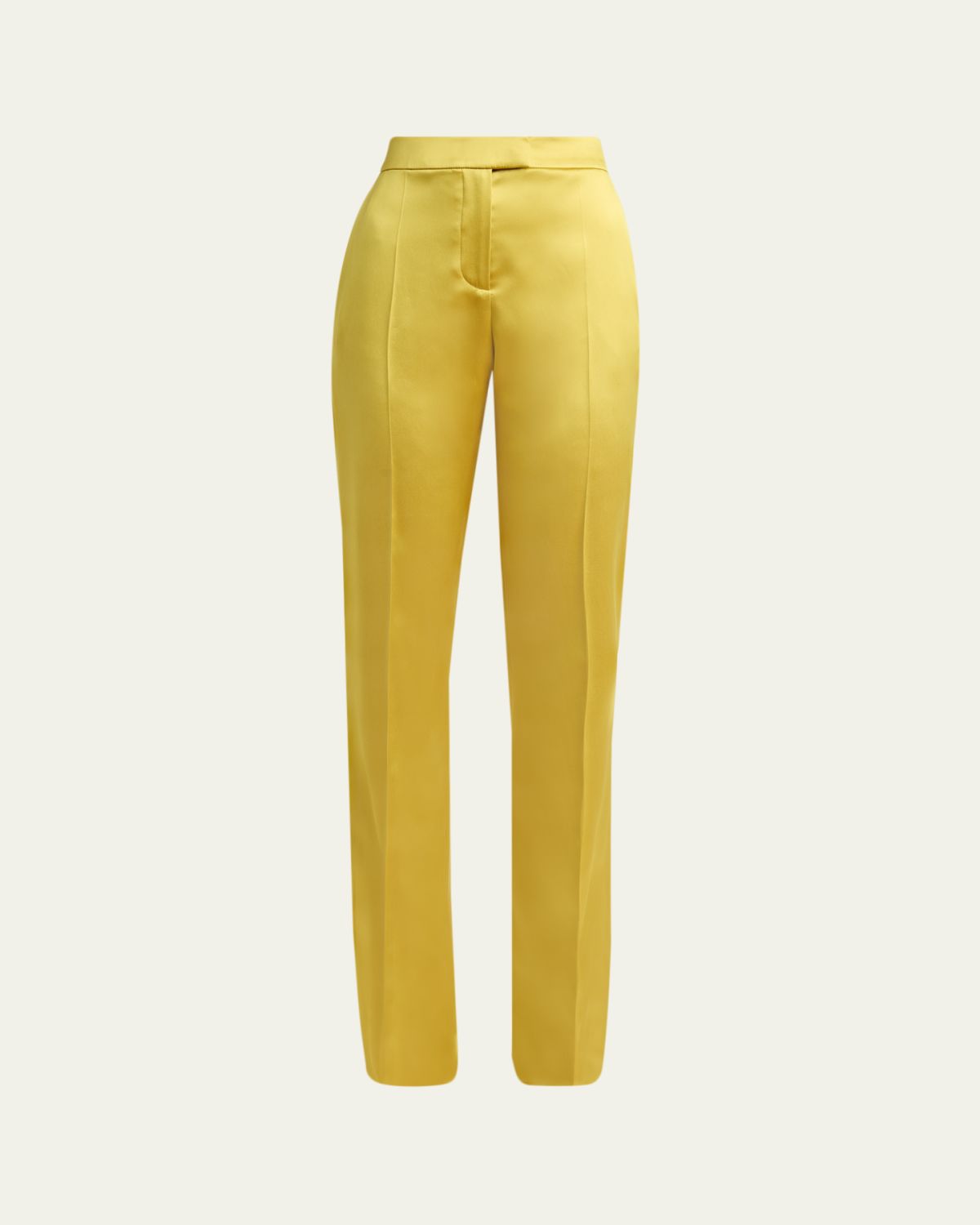 Valentino Garavani High-Rise Satin Straight-Leg Trousers