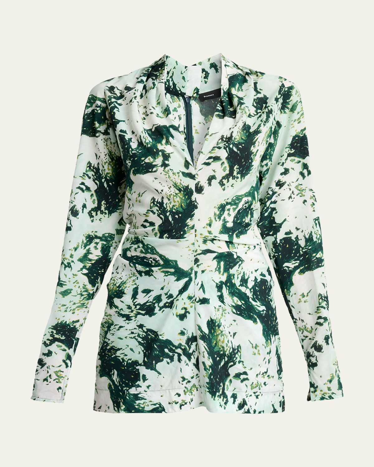 Proenza Schouler Adela Printed V-Neck Top