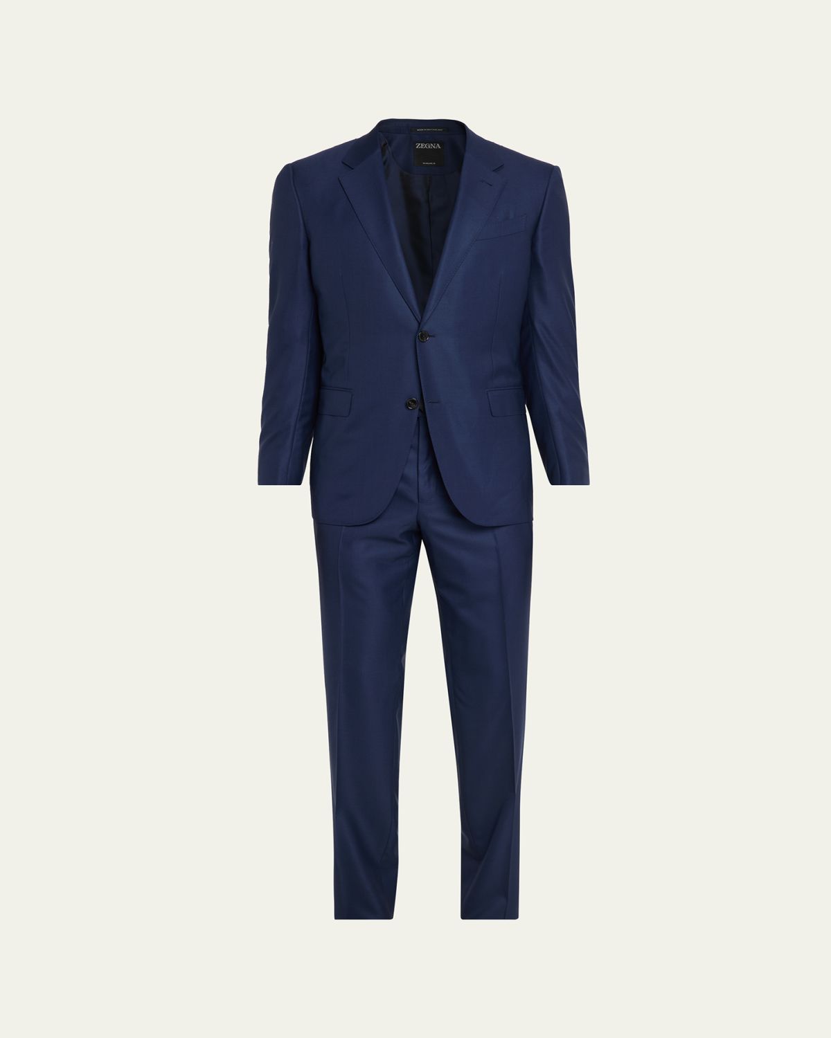 ZEGNA Men's Tonal Prince of Wales Plaid Wool Two-Piece Suit